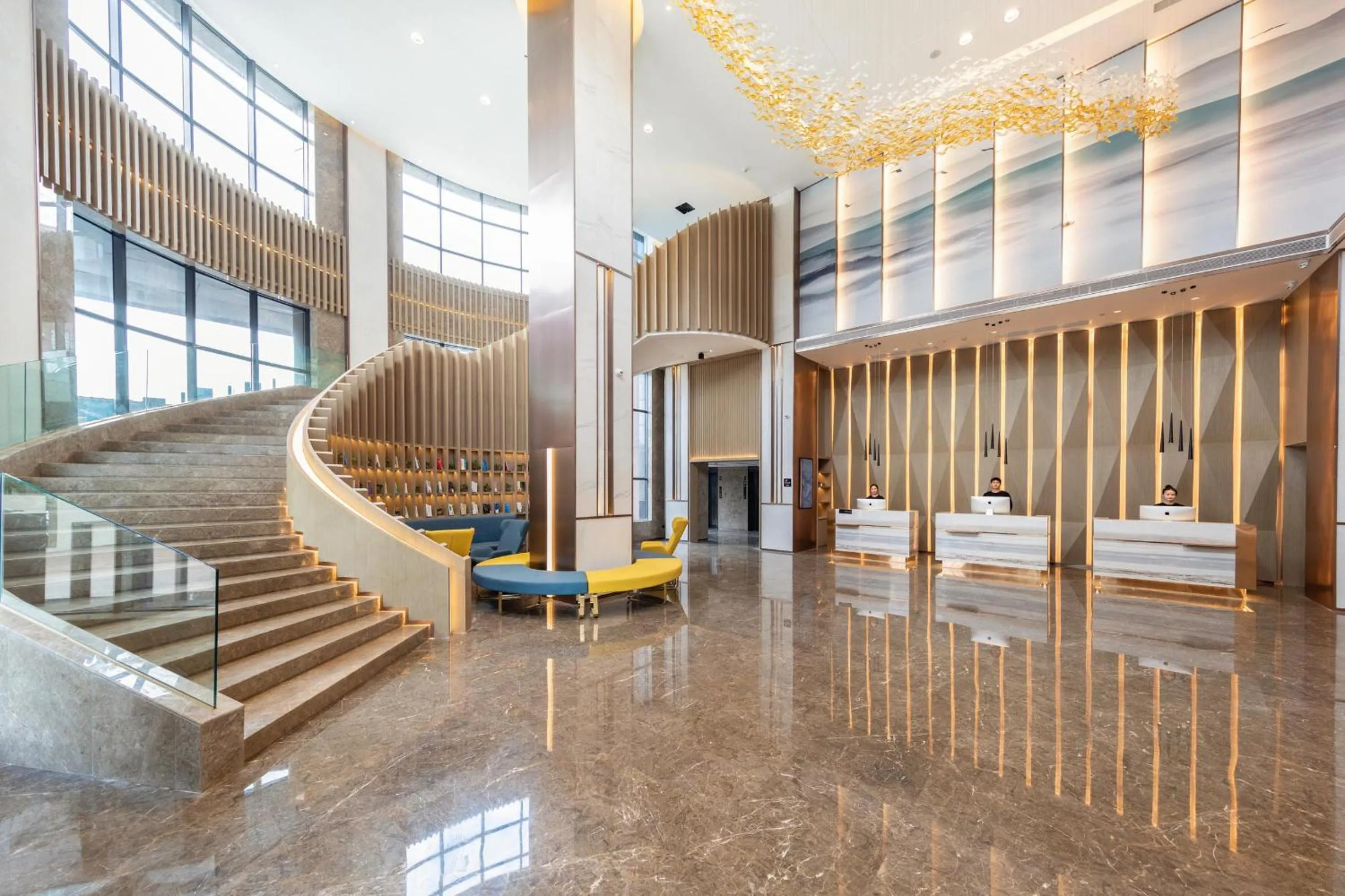 Lobby or reception in Atour Hotel Guangzhou Panyu City Bridge