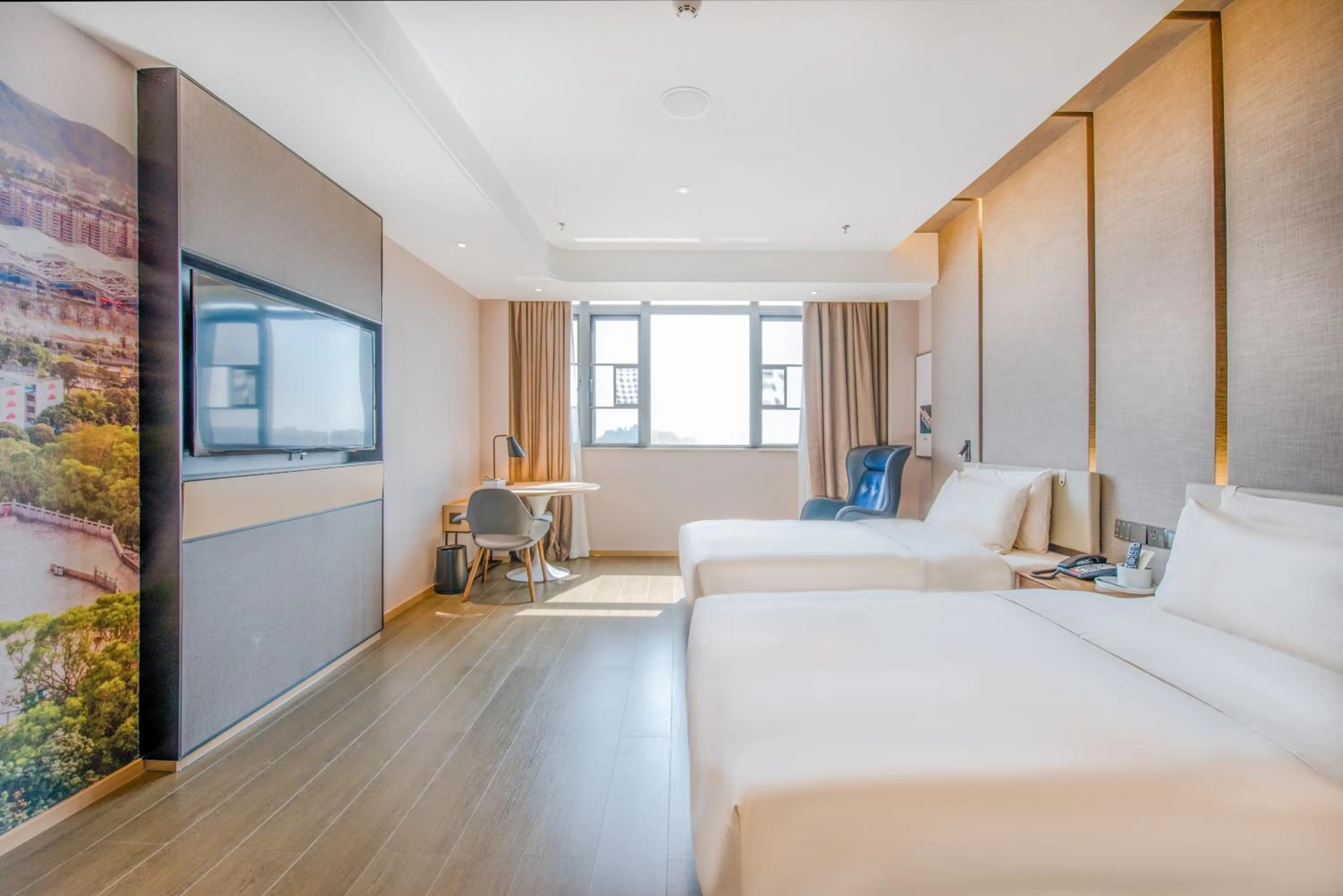 Bed in Atour Hotel Zhongshan Tanzhou