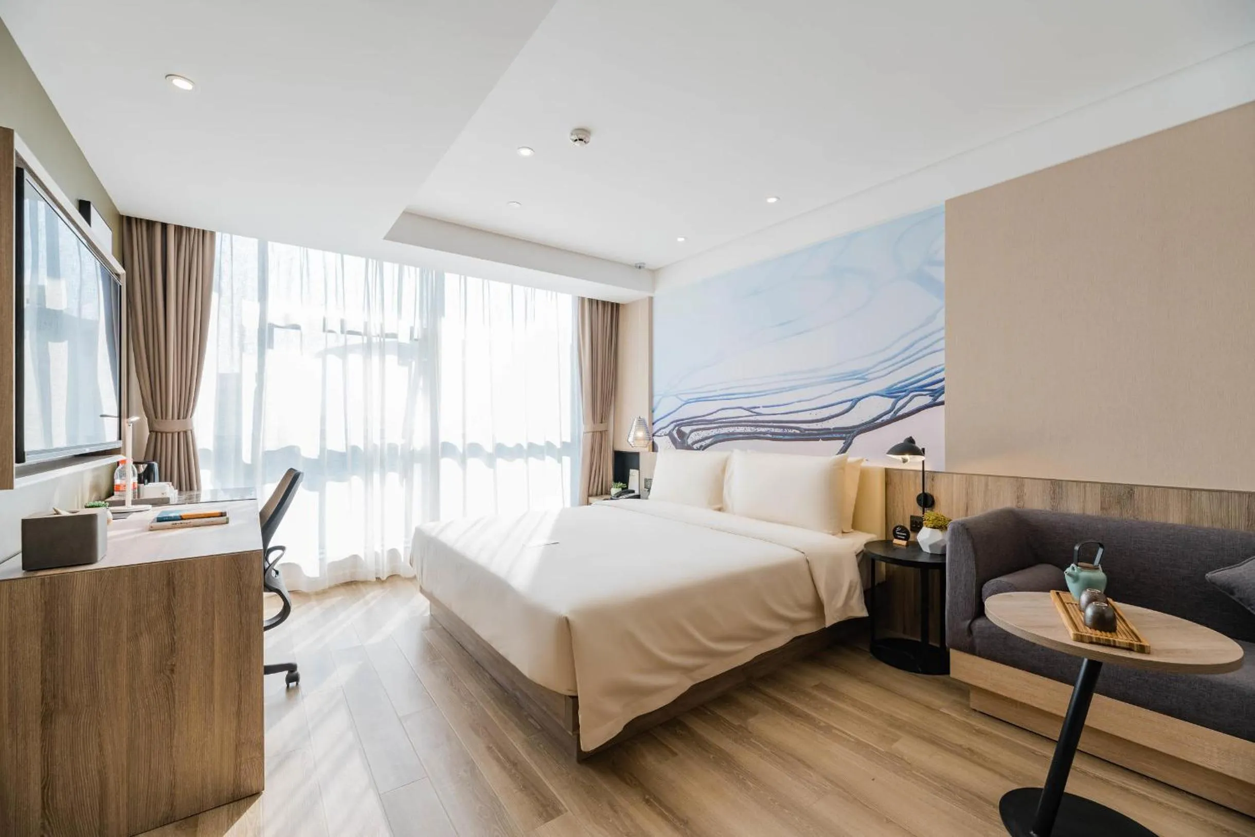 Bed in Atour Hotel Kunming Dashanghui