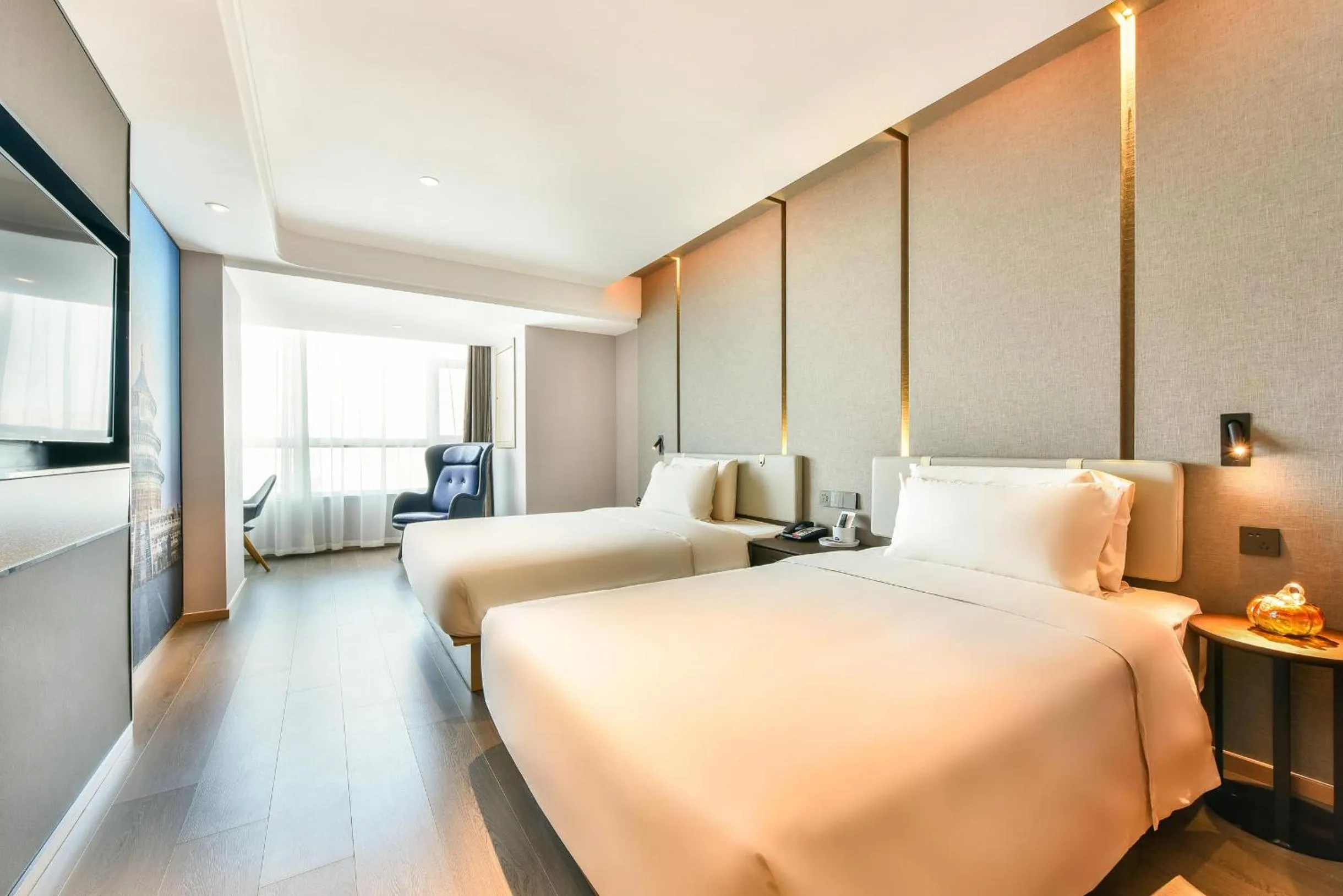 Bed in Atour Hotel Beijing Tongzhou Liyuan Subway Station