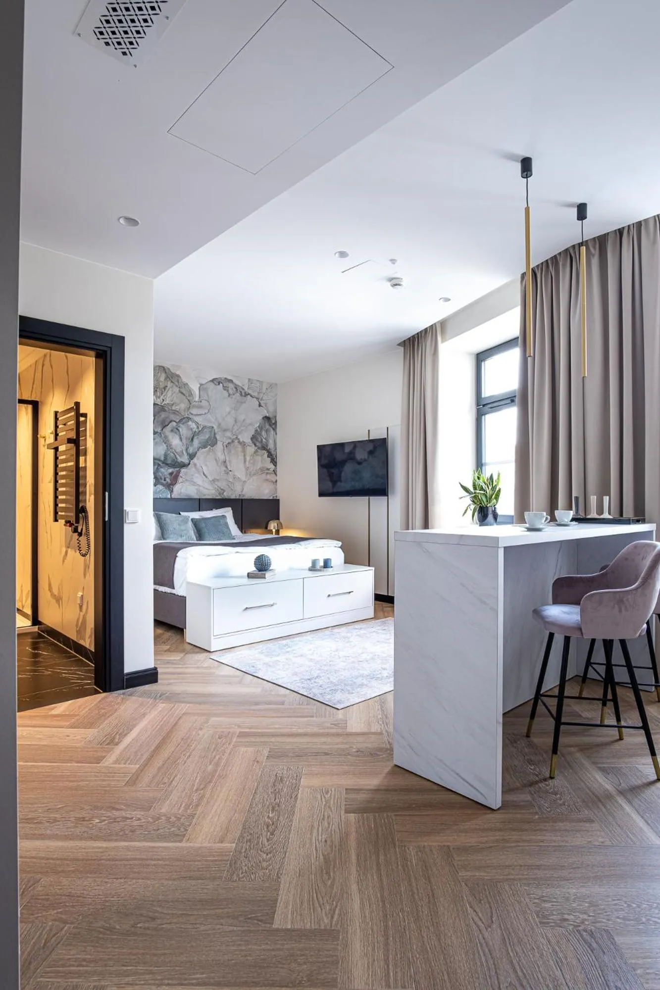 Bed in Carvala Boutique Apartments