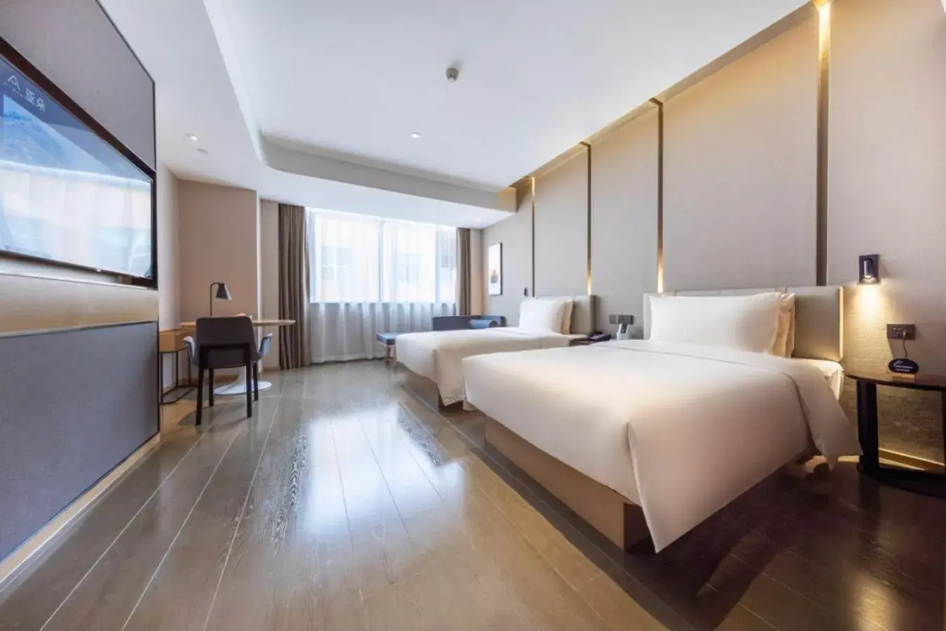 Bedroom, Bed in Atour Hotel Guangzhou Baiyun New Town Jiangxia Metro Station Bedroom, Bed in Atour Hotel Guangzhou Baiyun New Town Jiangxia Metro Station