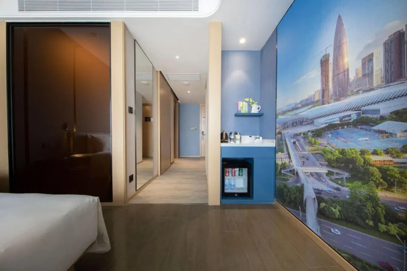 Photo of the whole room, Bed in Atour Hotel Guangzhou Baiyun New Town Jiangxia Metro Station Photo of the whole room, Bed in Atour Hotel Guangzhou Baiyun New Town Jiangxia Metro Station