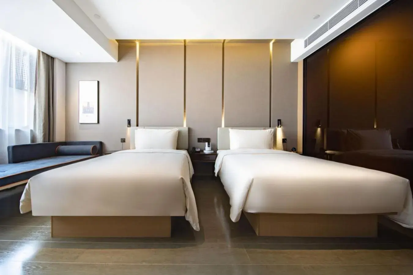 Bedroom, Bed in Atour Hotel Guangzhou Baiyun New Town Jiangxia Metro Station Bedroom, Bed in Atour Hotel Guangzhou Baiyun New Town Jiangxia Metro Station