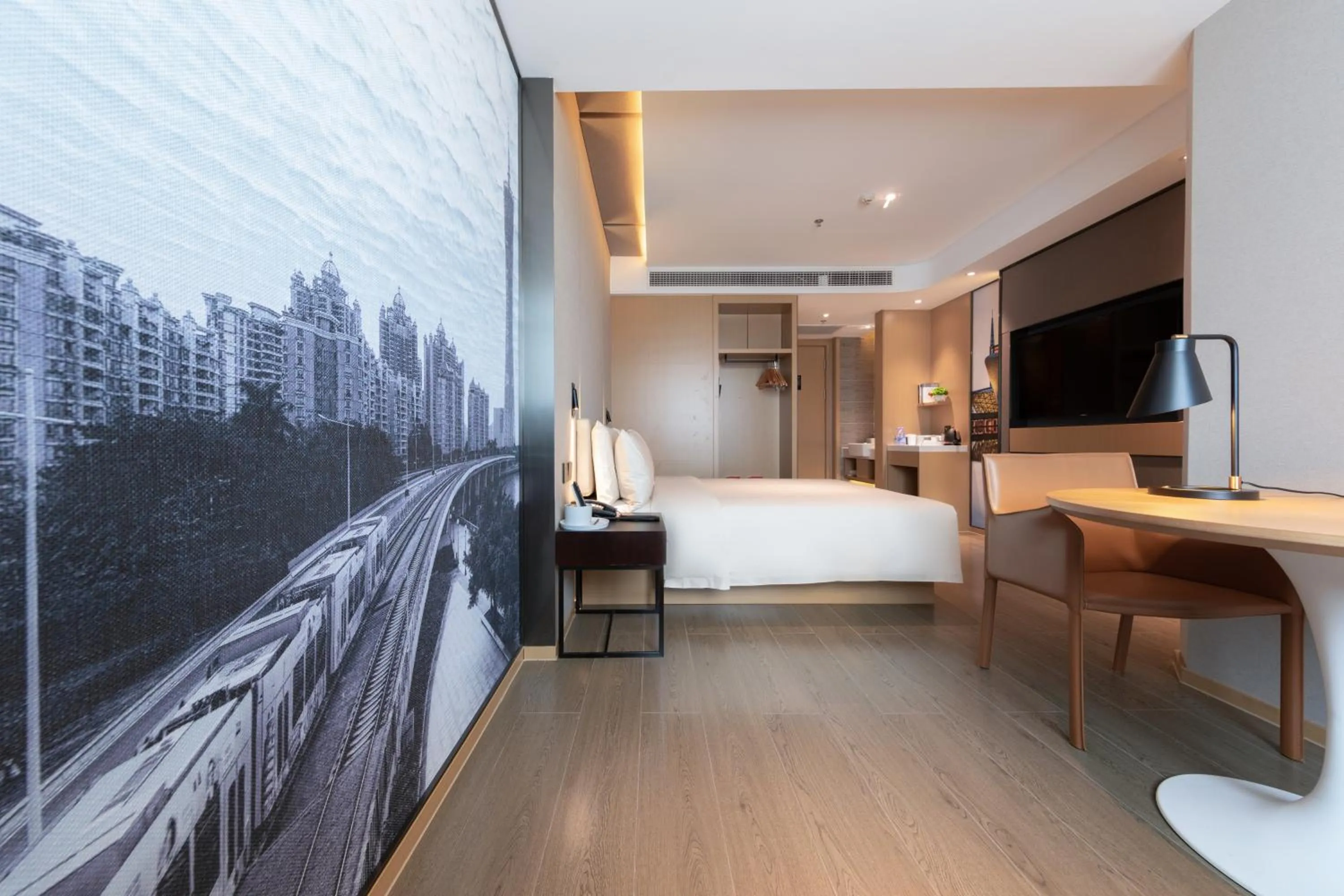 Bed in Atour Hotel Guangzhou Huangpu Luogang Science City