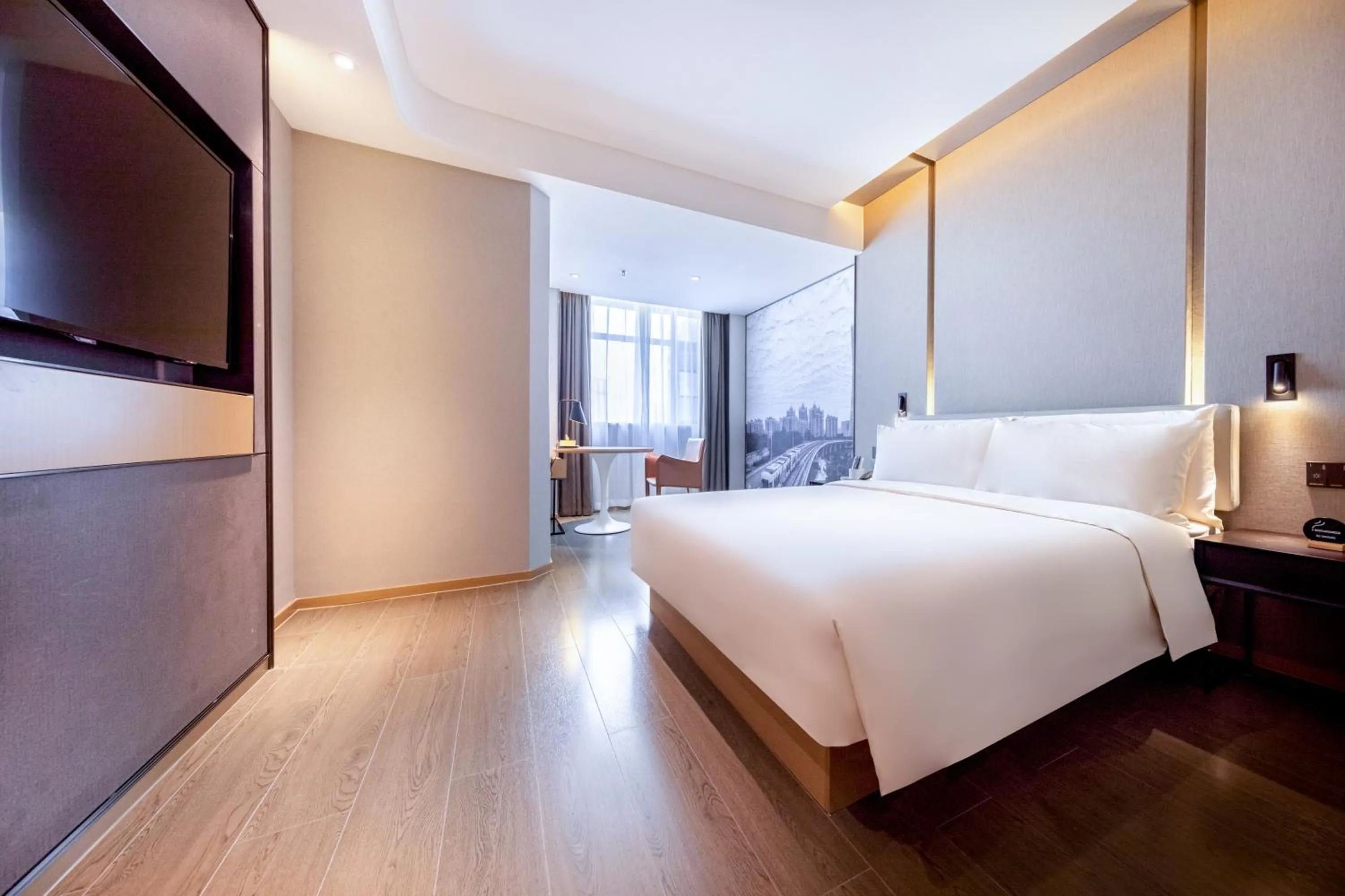 Bed in Atour Hotel Guangzhou Huangpu Luogang Science City