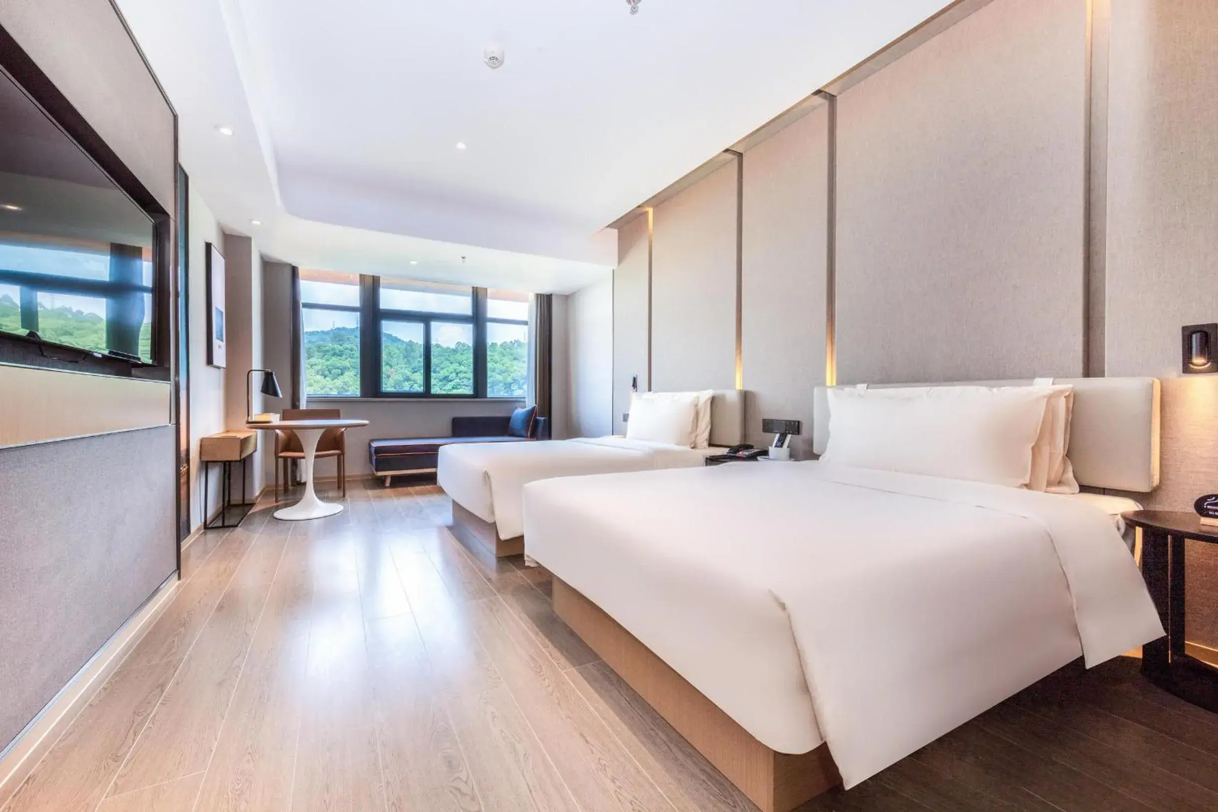 Bed in Atour Hotel Guangzhou Huangpu Luogang Science City Bed in Atour Hotel Guangzhou Huangpu Luogang Science City