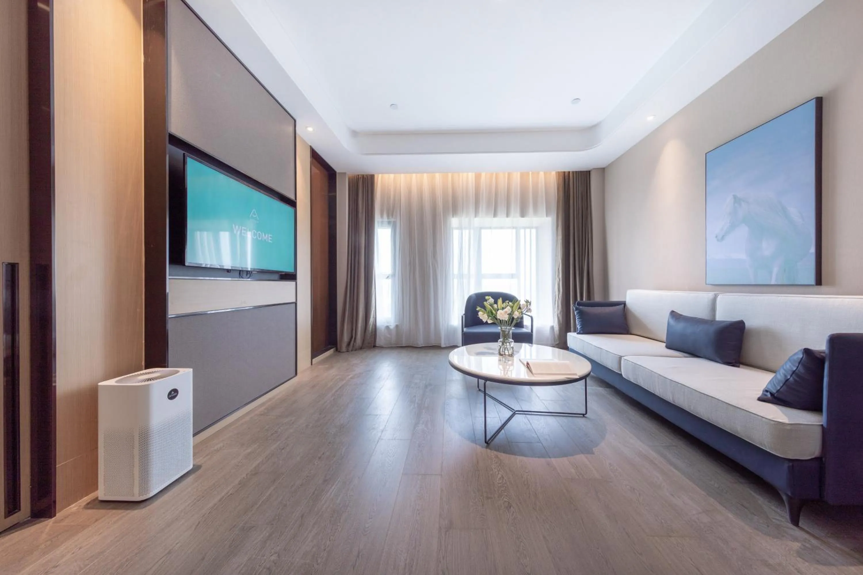 Seating area in Atour Hotel Guangzhou South High-speed Railway Station