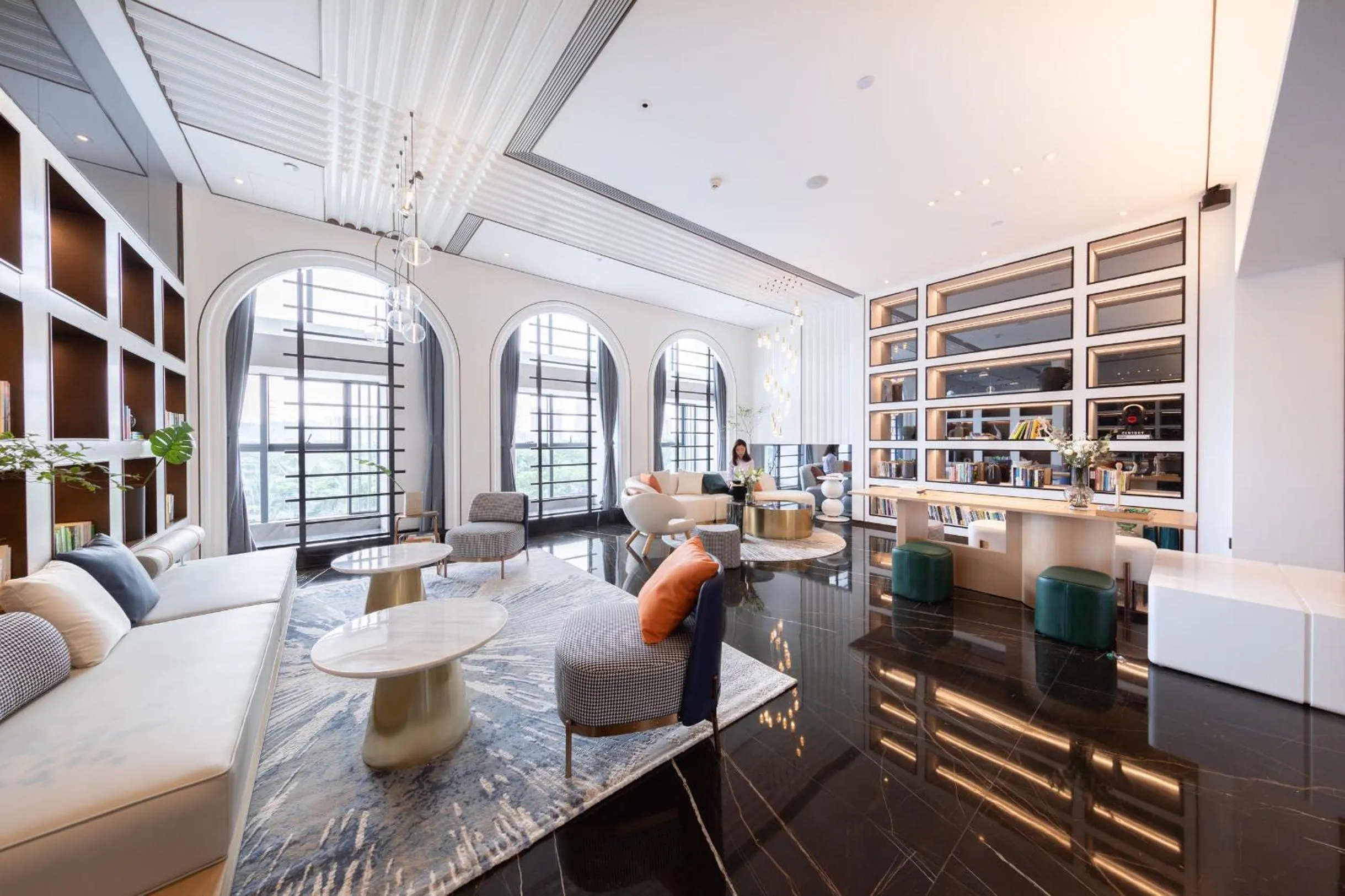 Seating area in Atour Hotel Guangzhou South High-speed Railway Station