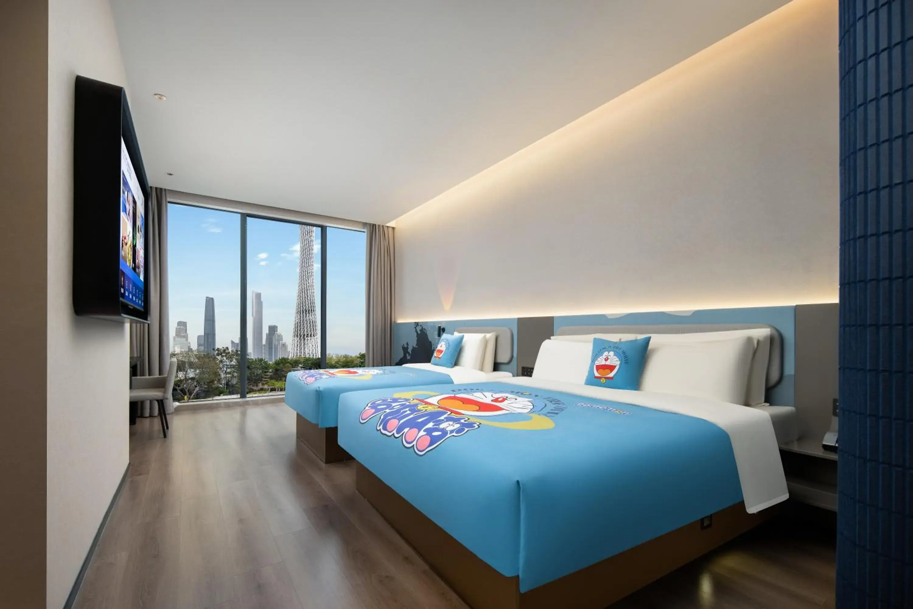 Bed in Atour Light Hotel Guangzhou Pazhou Exhibition Canton Tower Subway Station Bed in Atour Light Hotel Guangzhou Pazhou Exhibition Canton Tower Subway Station