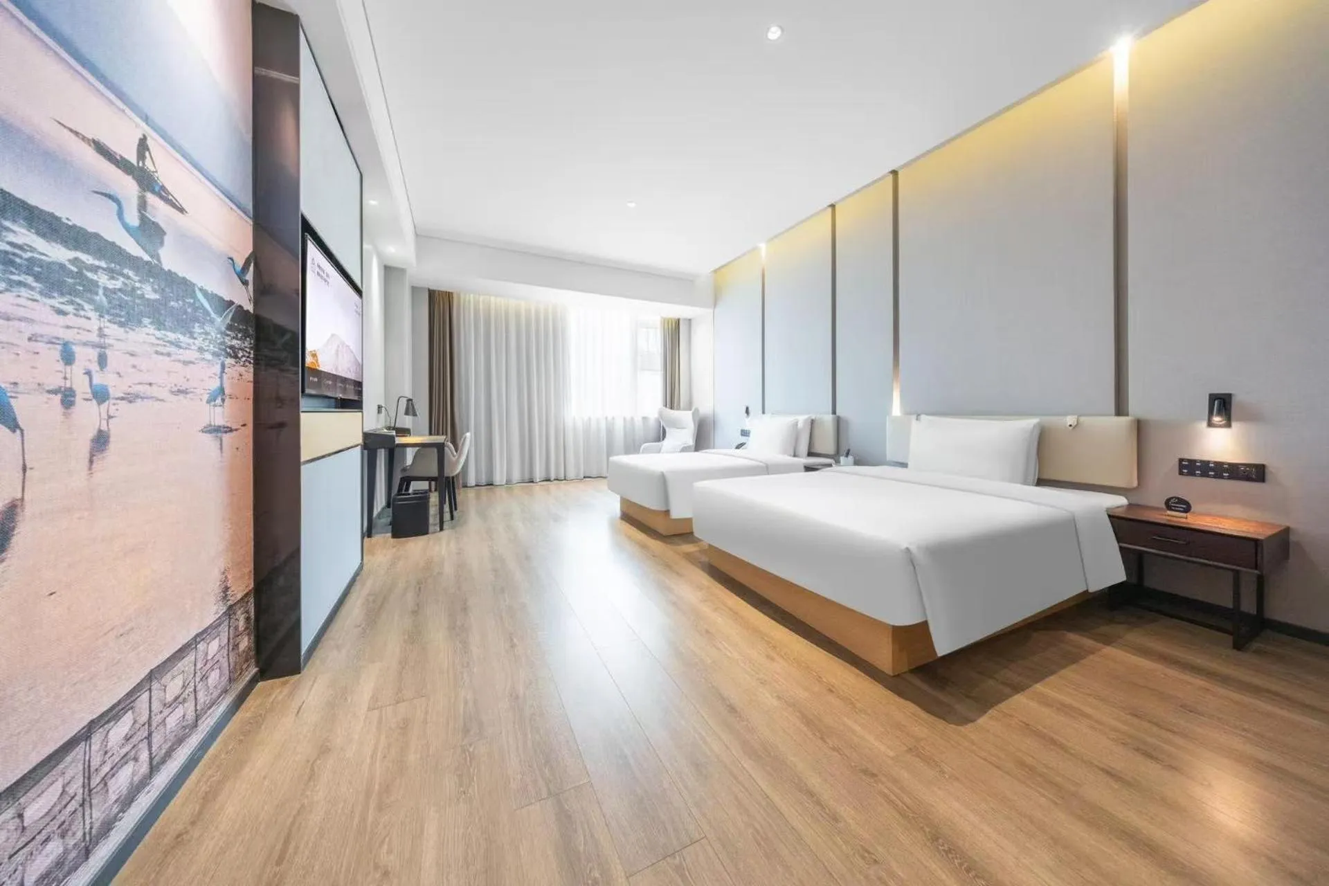 Bed in Atour Hotel Shenzhen Guangming New City