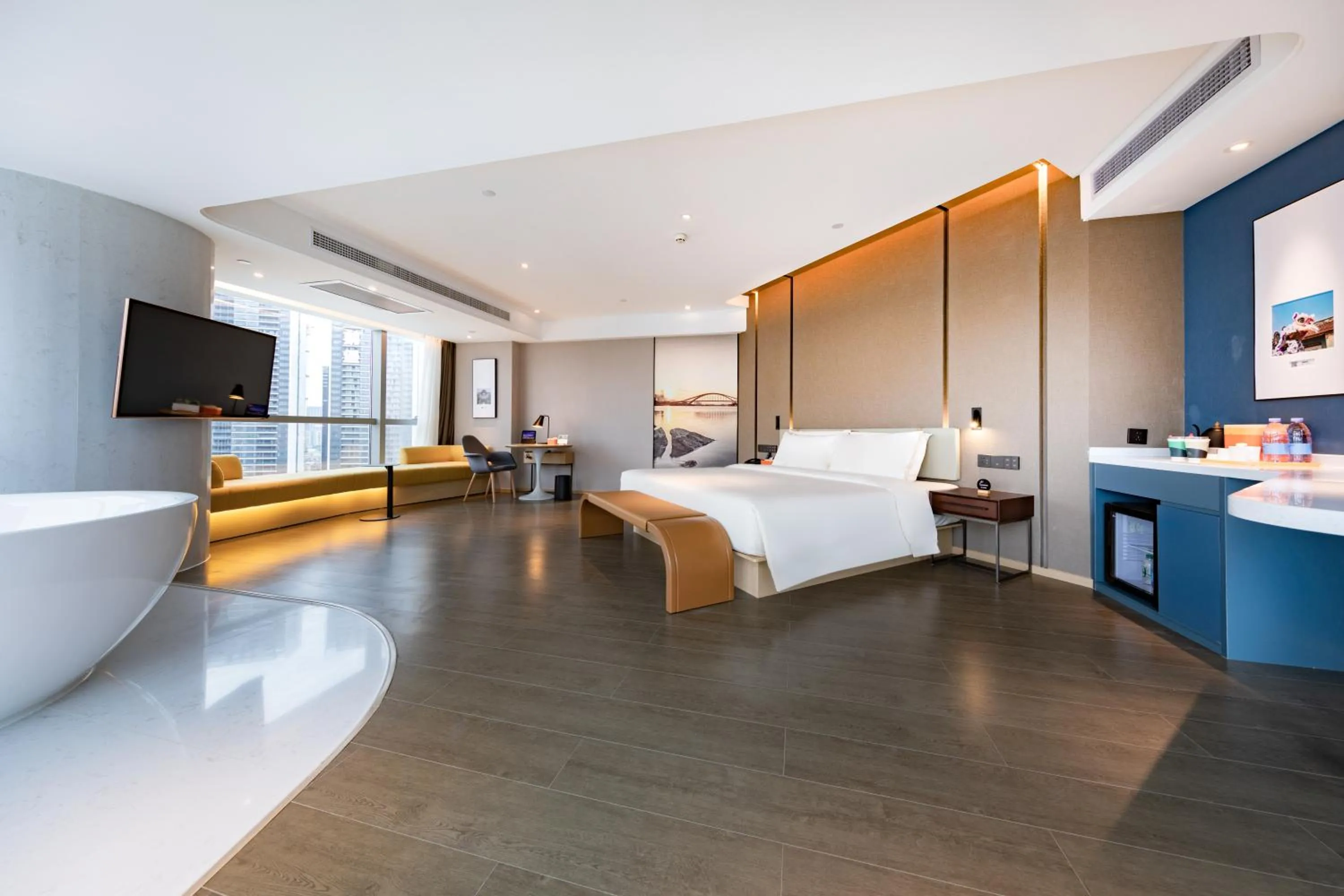 Bedroom, Bed in Atour Hotel Foshan Shunde Happy Coast