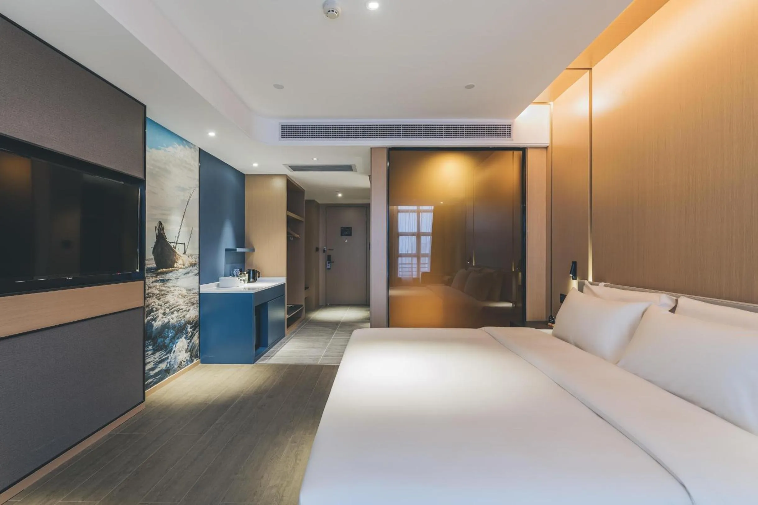 Bed in Atour Hotel Zhanjiang Renmin Avenue Dingsheng Plaza