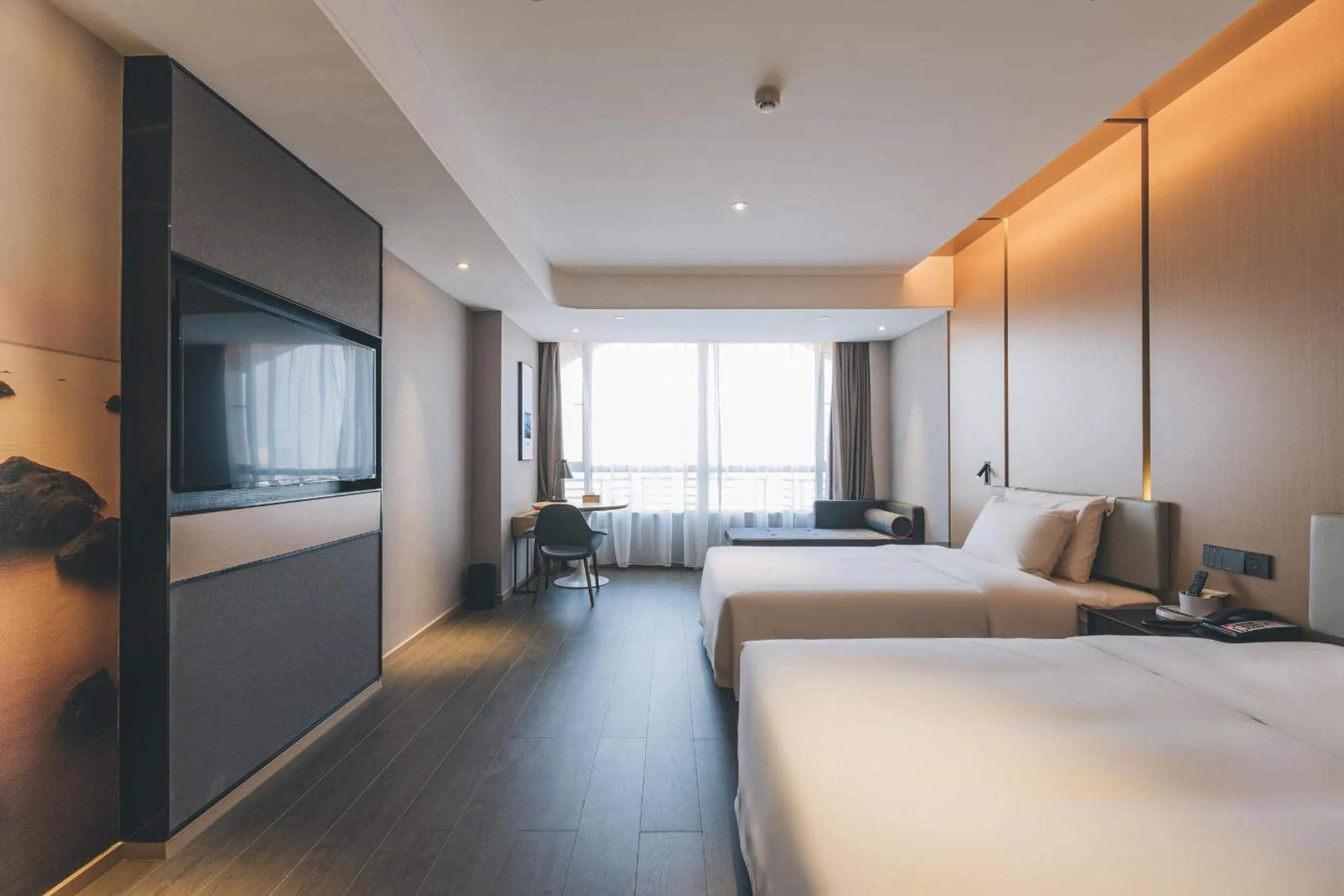 Bed in Atour Hotel Zhanjiang Renmin Avenue Dingsheng Plaza