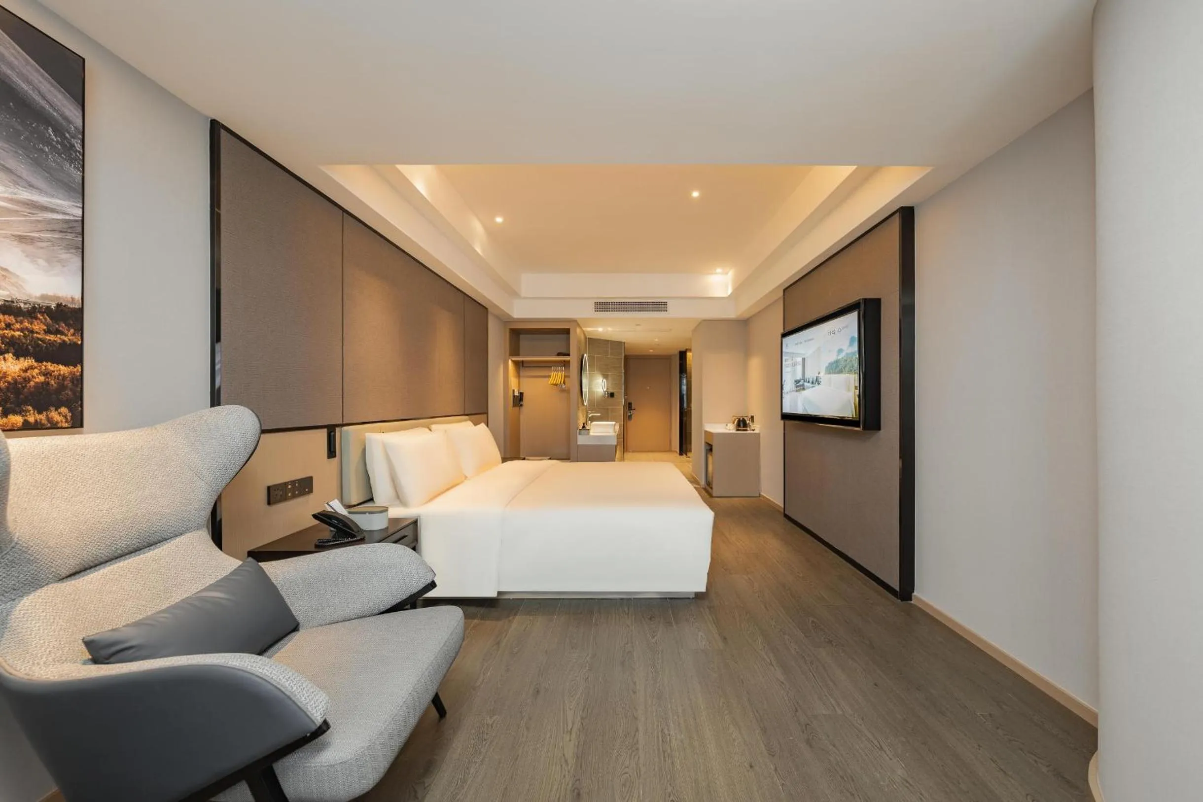 TV and multimedia, Bed in Atour Hotel Chongqing North Railway Station