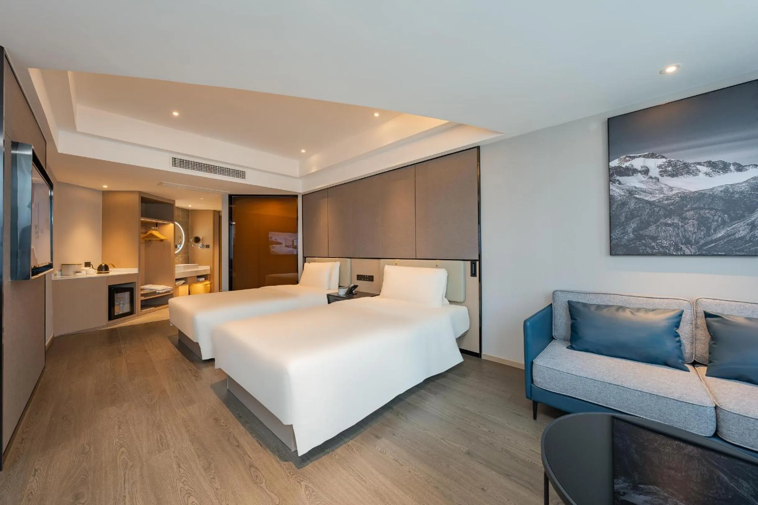 TV and multimedia, Bed in Atour Hotel Chongqing North Railway Station