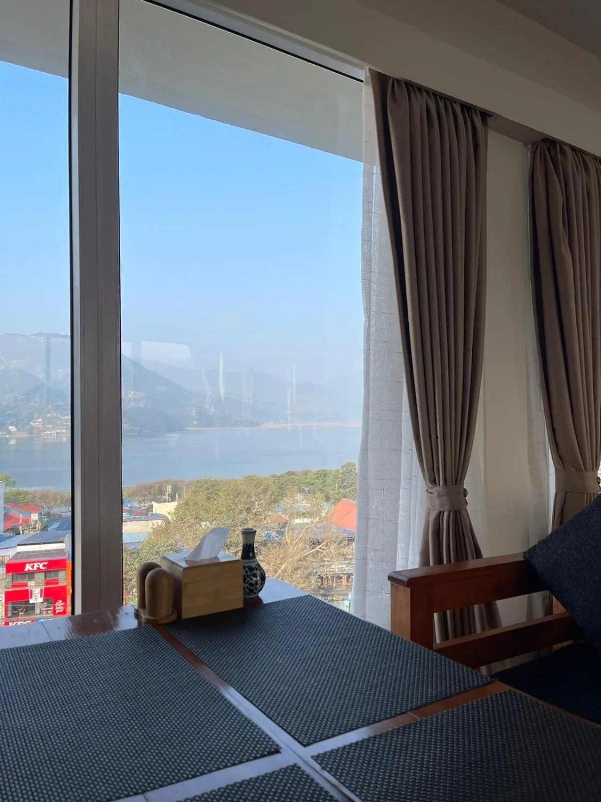 View (from property/room), Bed in Pokhara Alpine and Springs