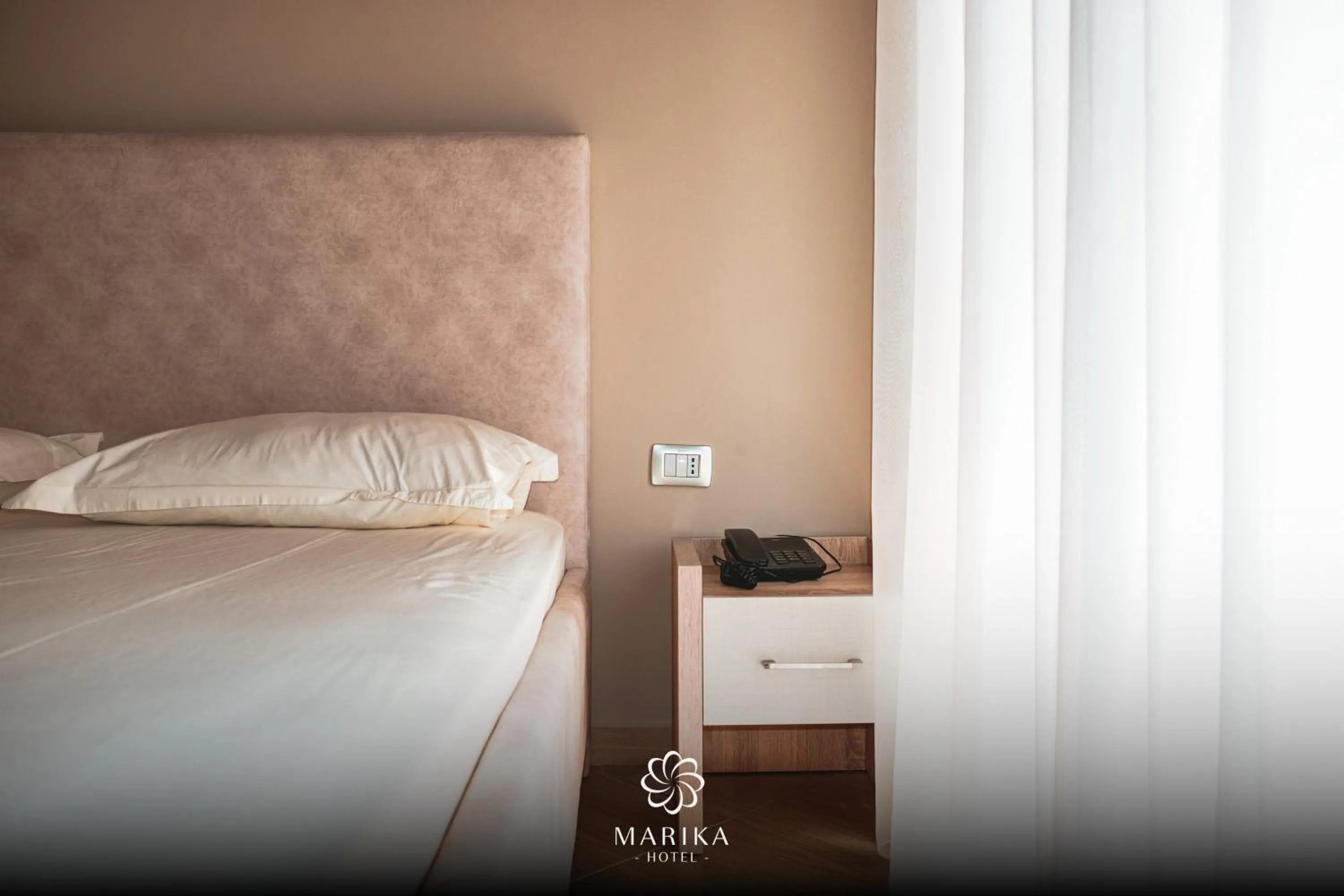 Bed in Hotel Marika