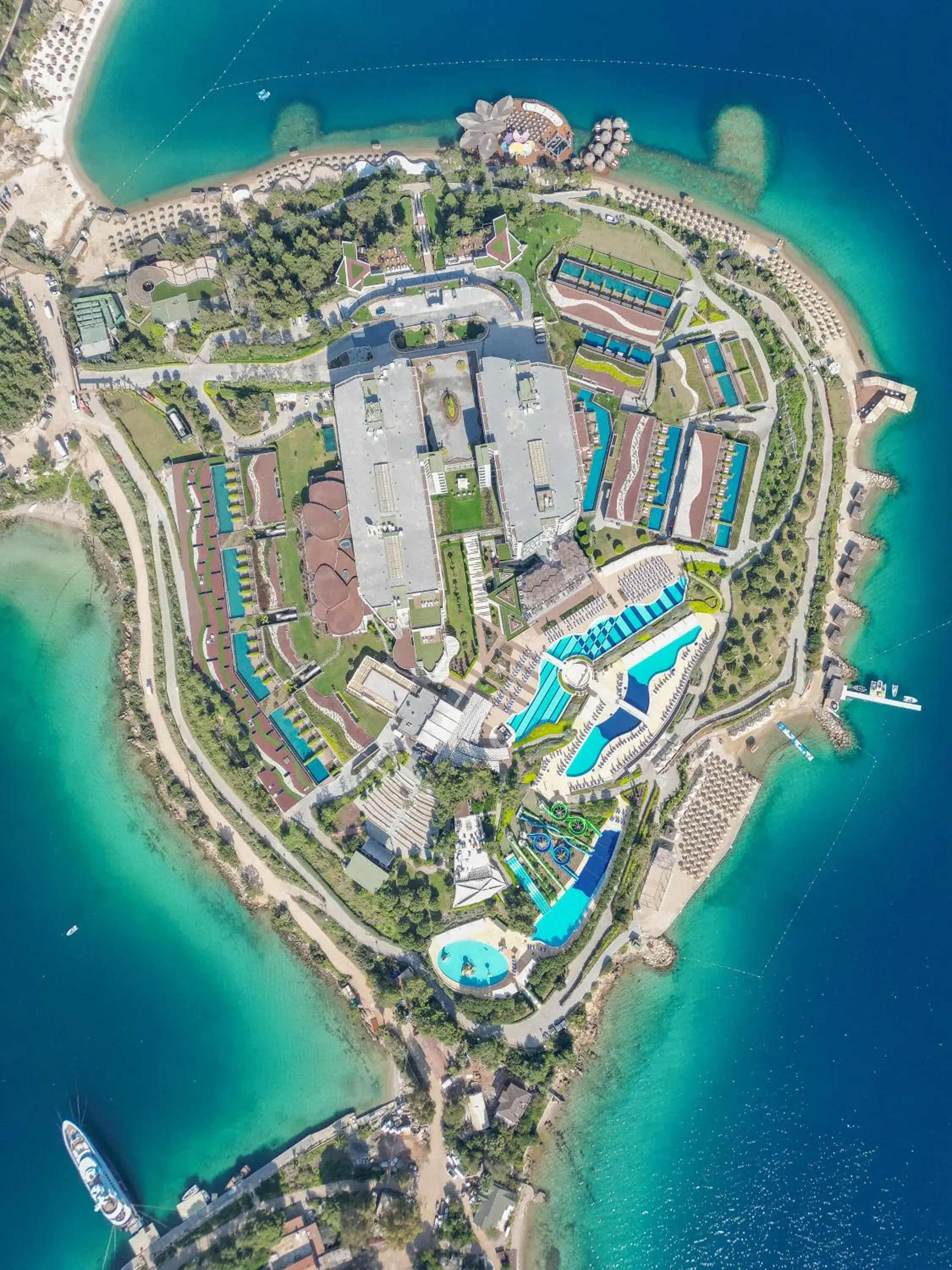 Bird's eye view in La Blanche Island Bodrum Bird's eye view in La Blanche Island Bodrum