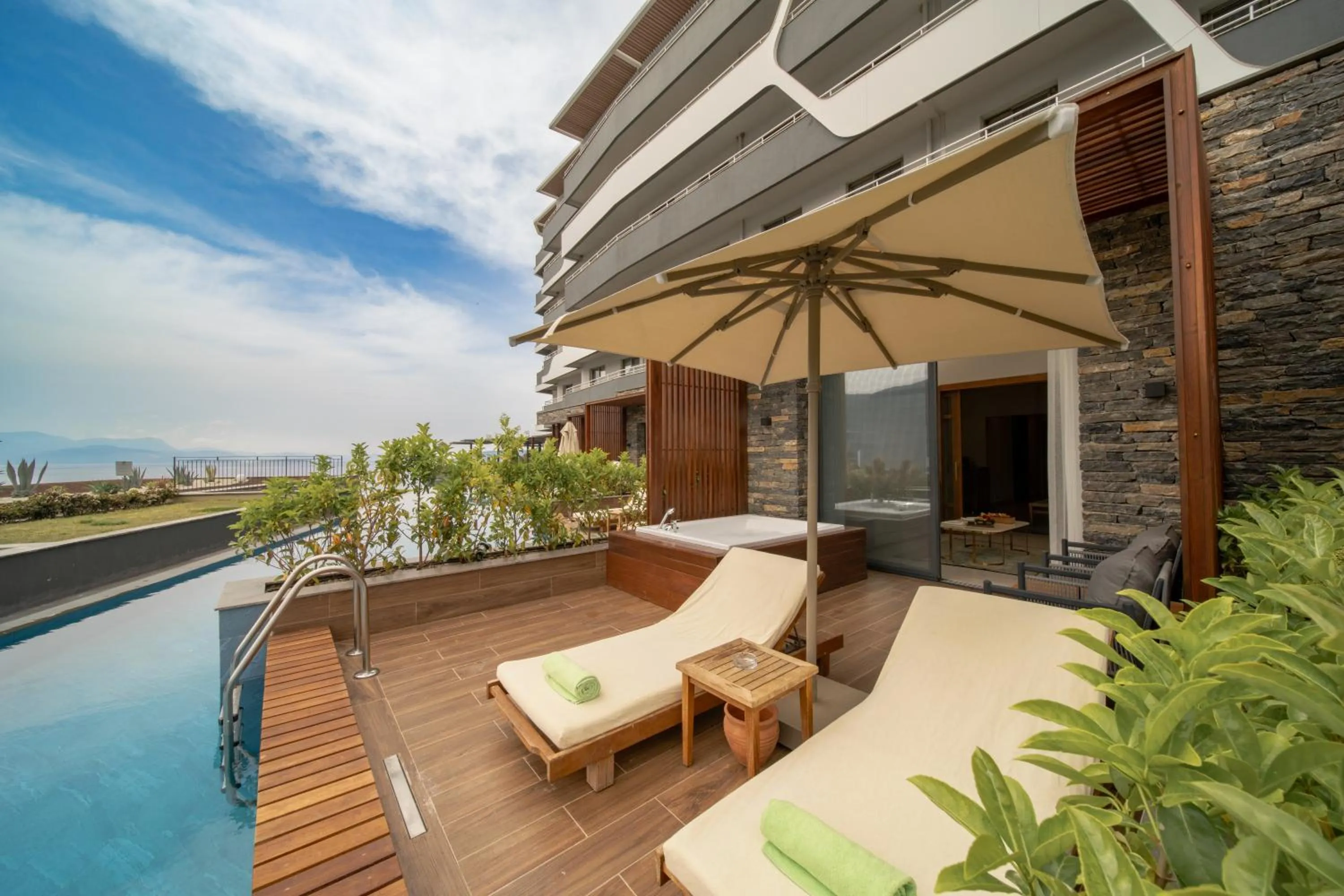 Swimming pool in La Blanche Island Bodrum