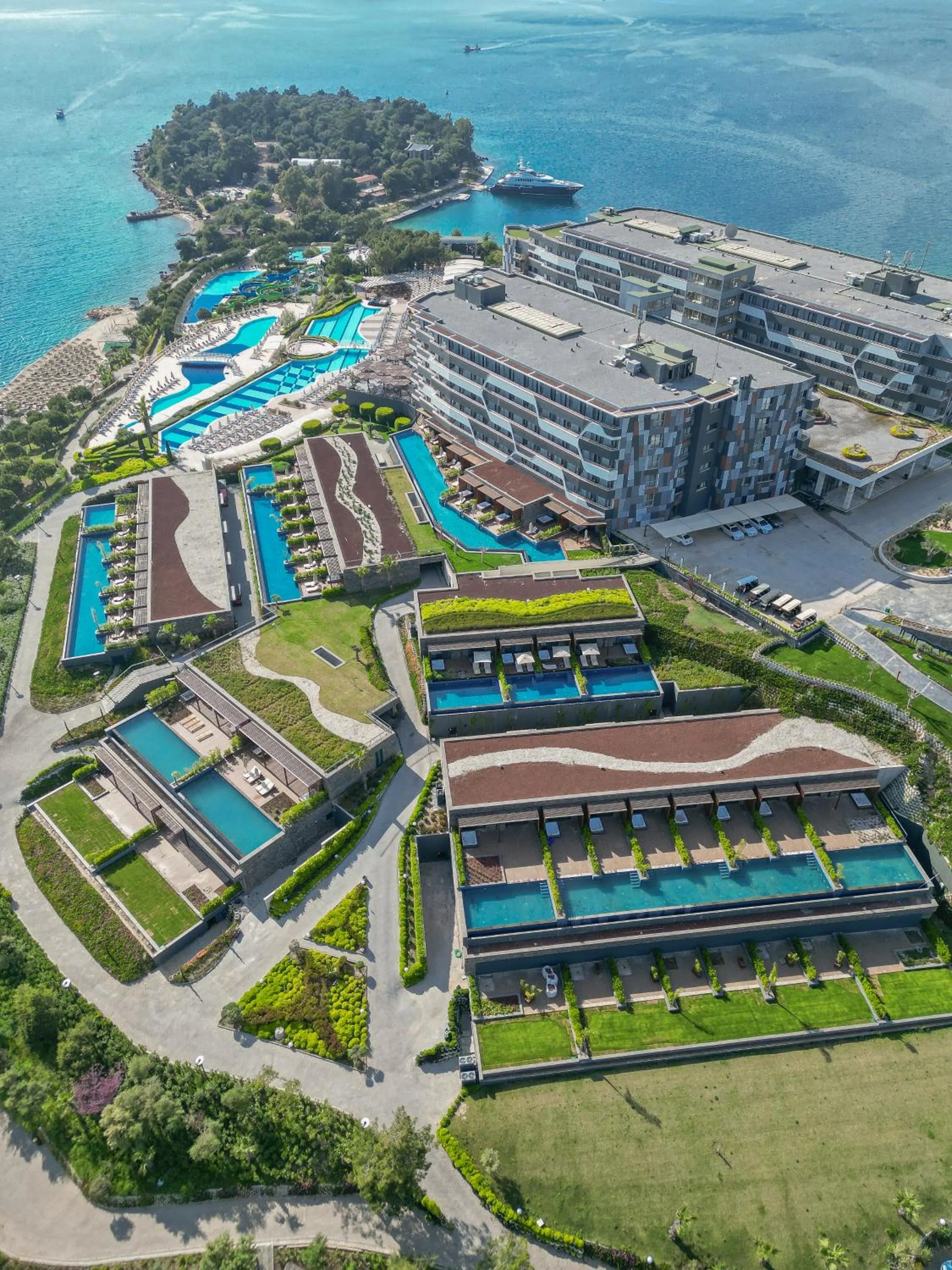 Bird's eye view in La Blanche Island Bodrum