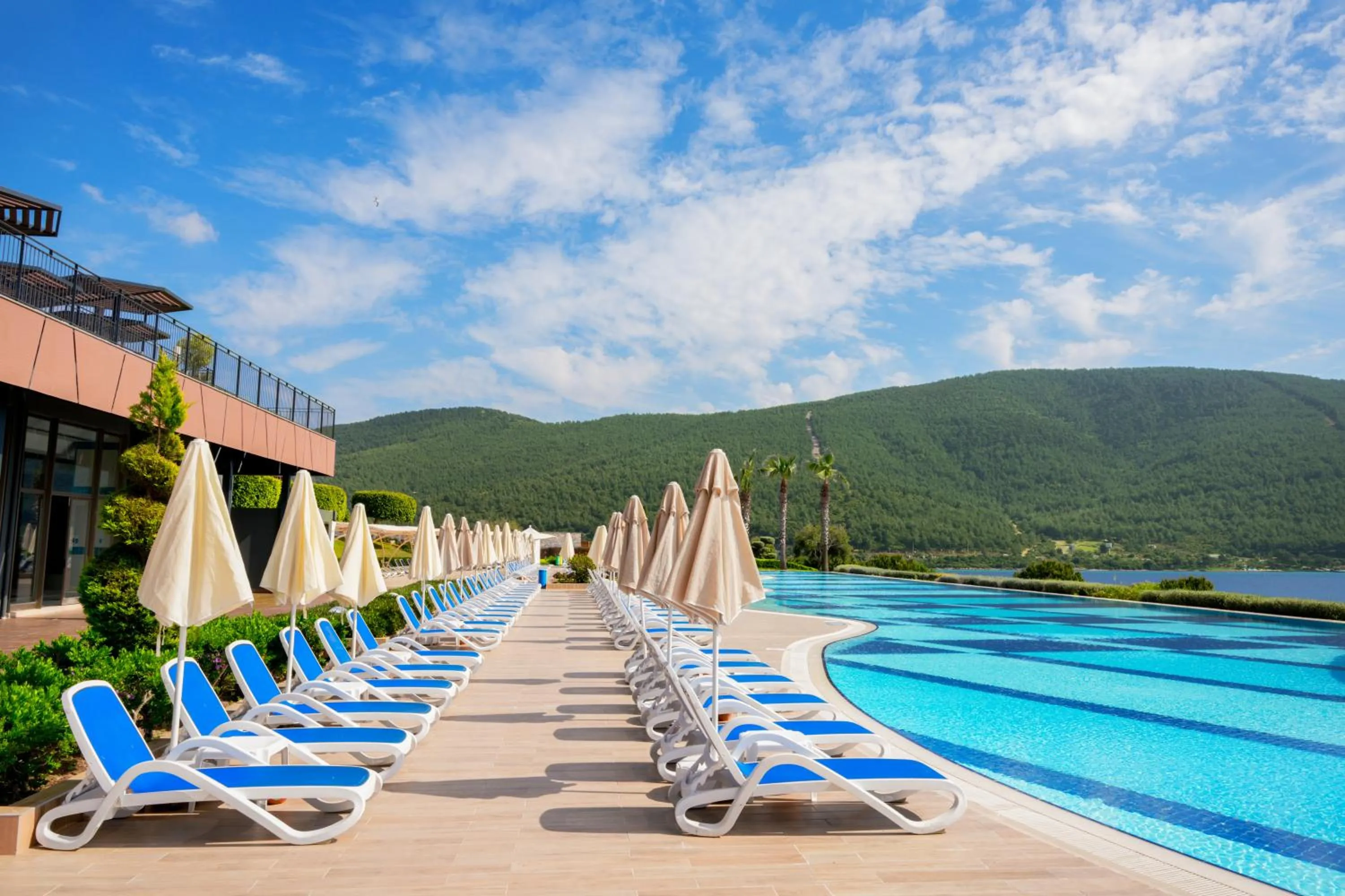 Pool view in La Blanche Island Bodrum