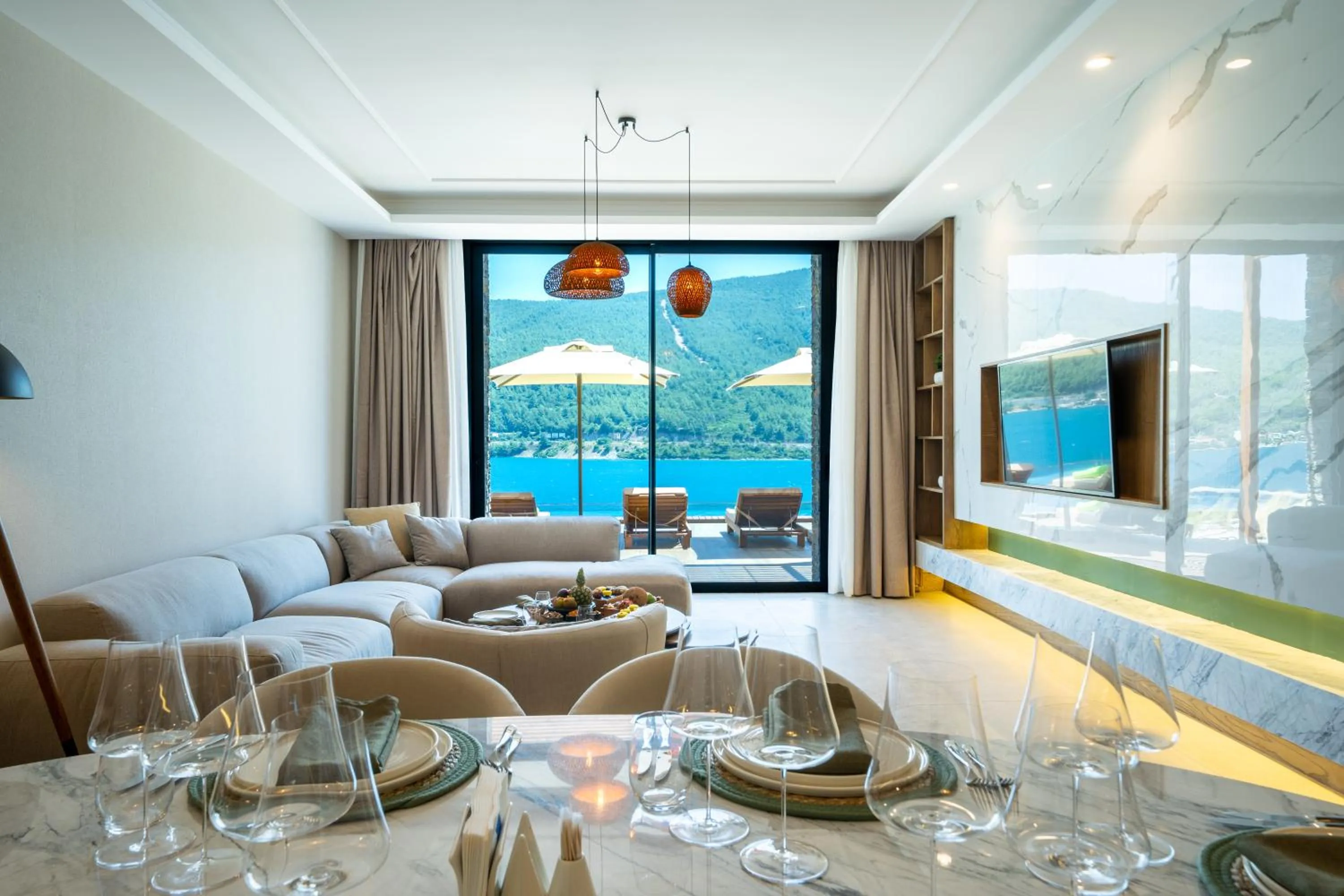 Natural landscape in La Blanche Island Bodrum