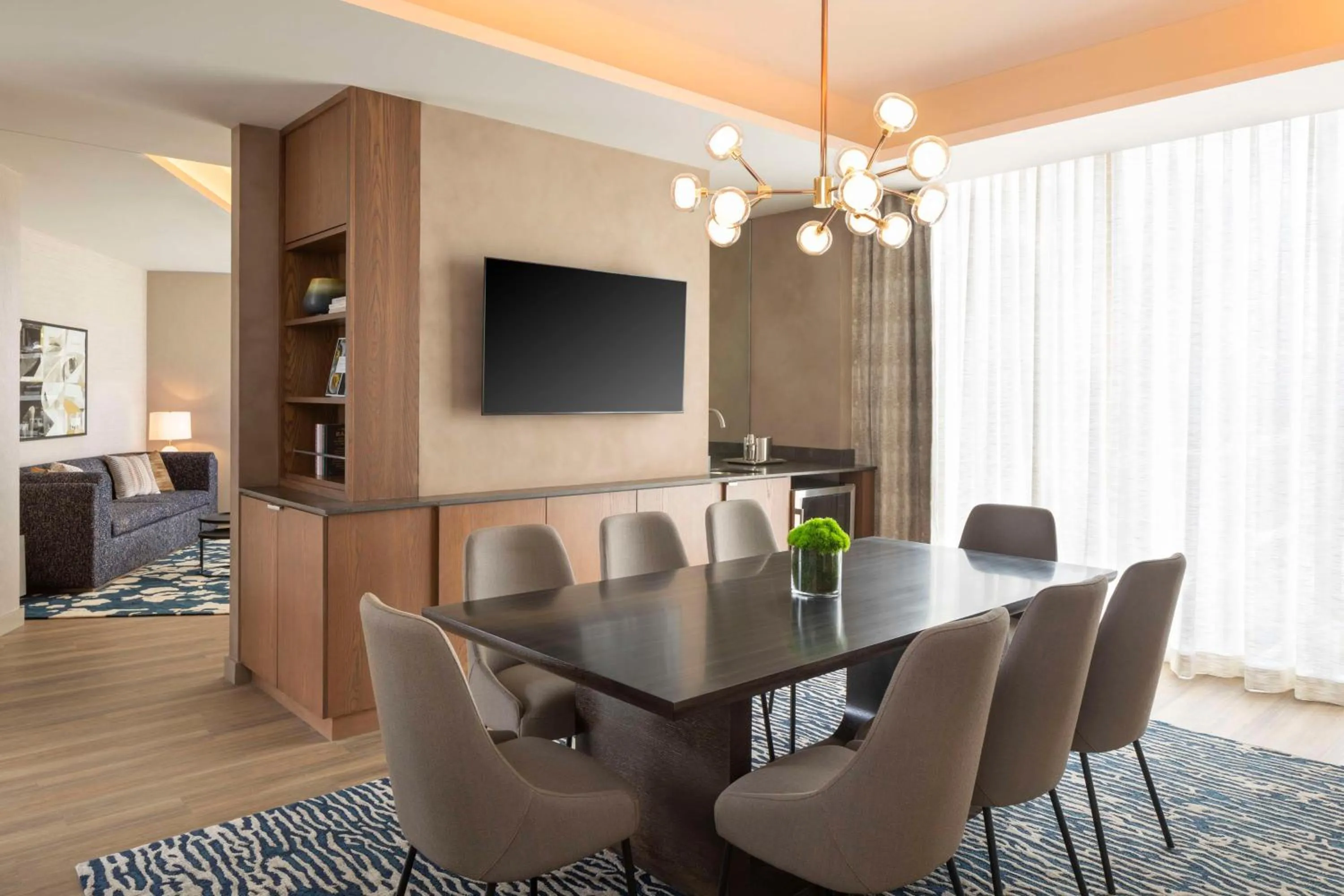 Living room in Caesars Republic Scottsdale, a Hilton Hotel