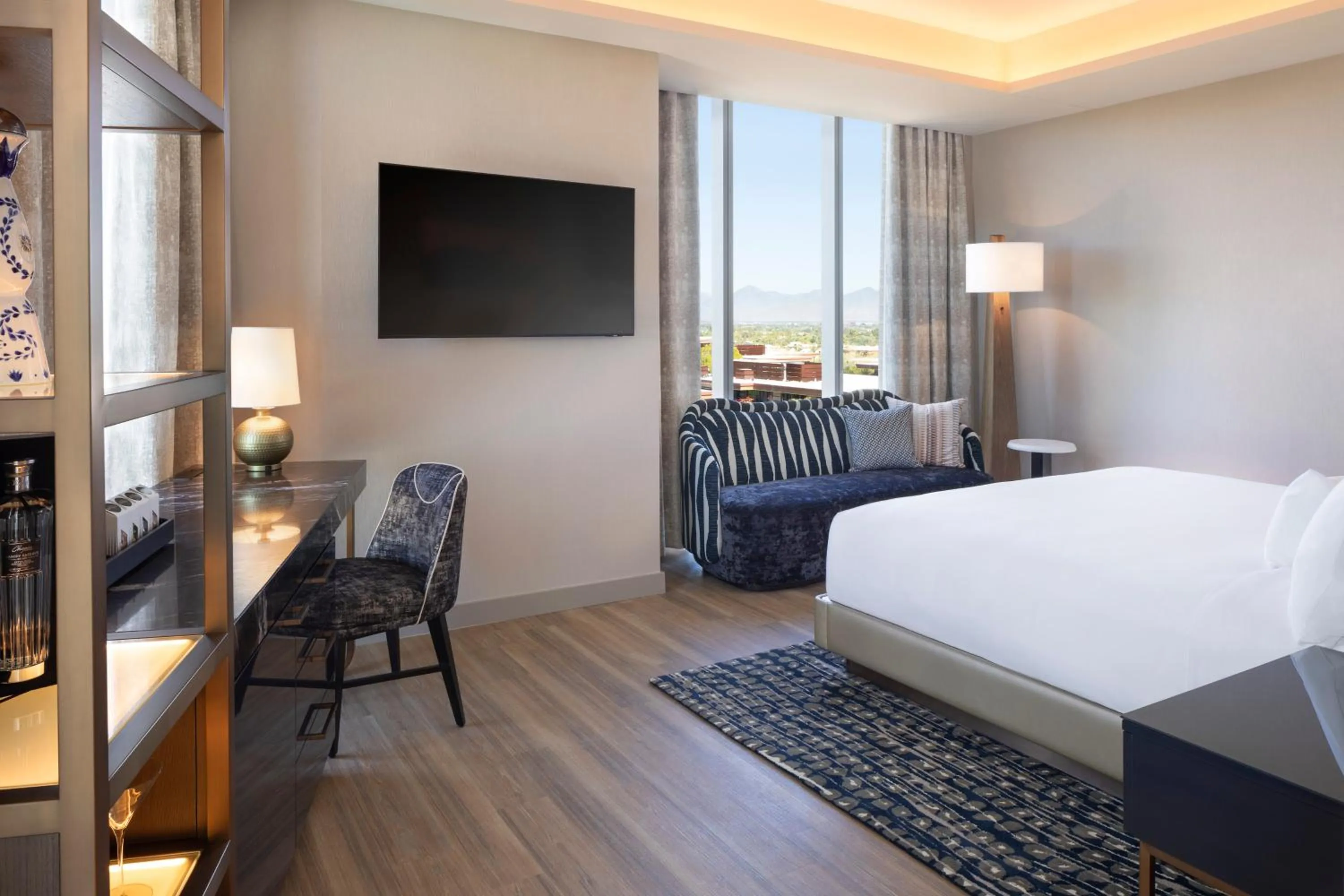 Bed in Caesars Republic Scottsdale, a Hilton Hotel