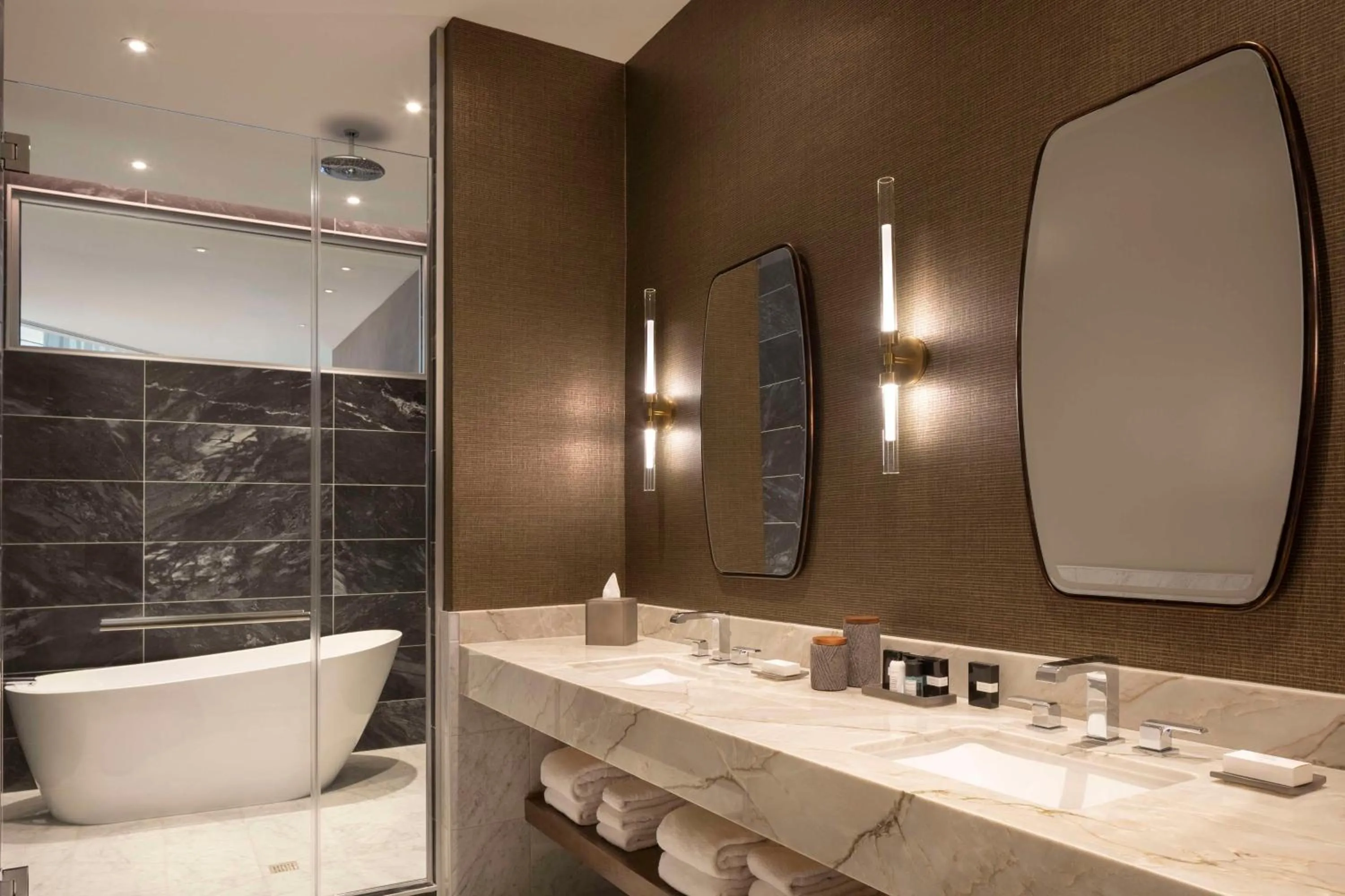 Bathroom in Caesars Republic Scottsdale, a Hilton Hotel