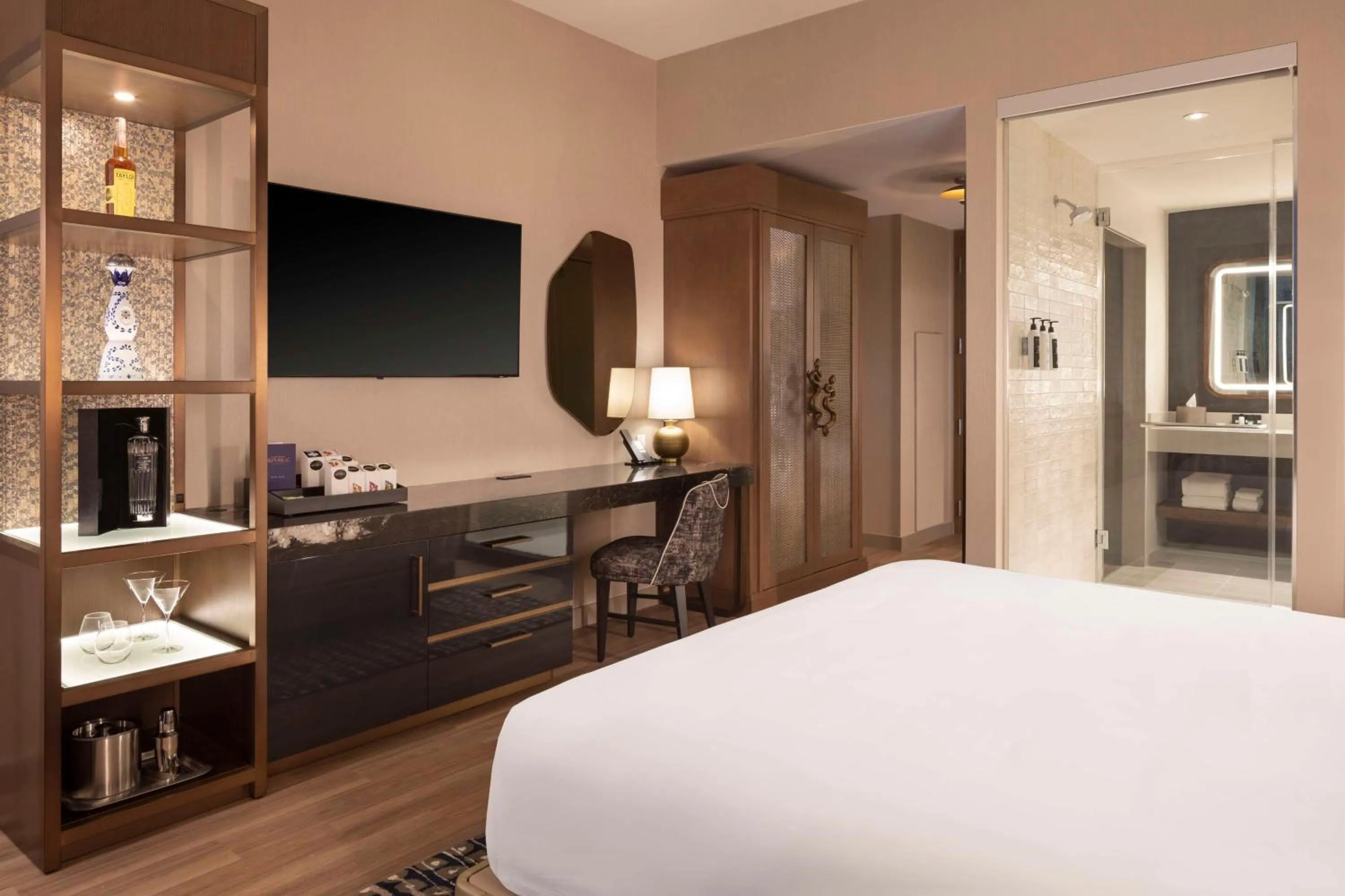 Bed in Caesars Republic Scottsdale, a Hilton Hotel