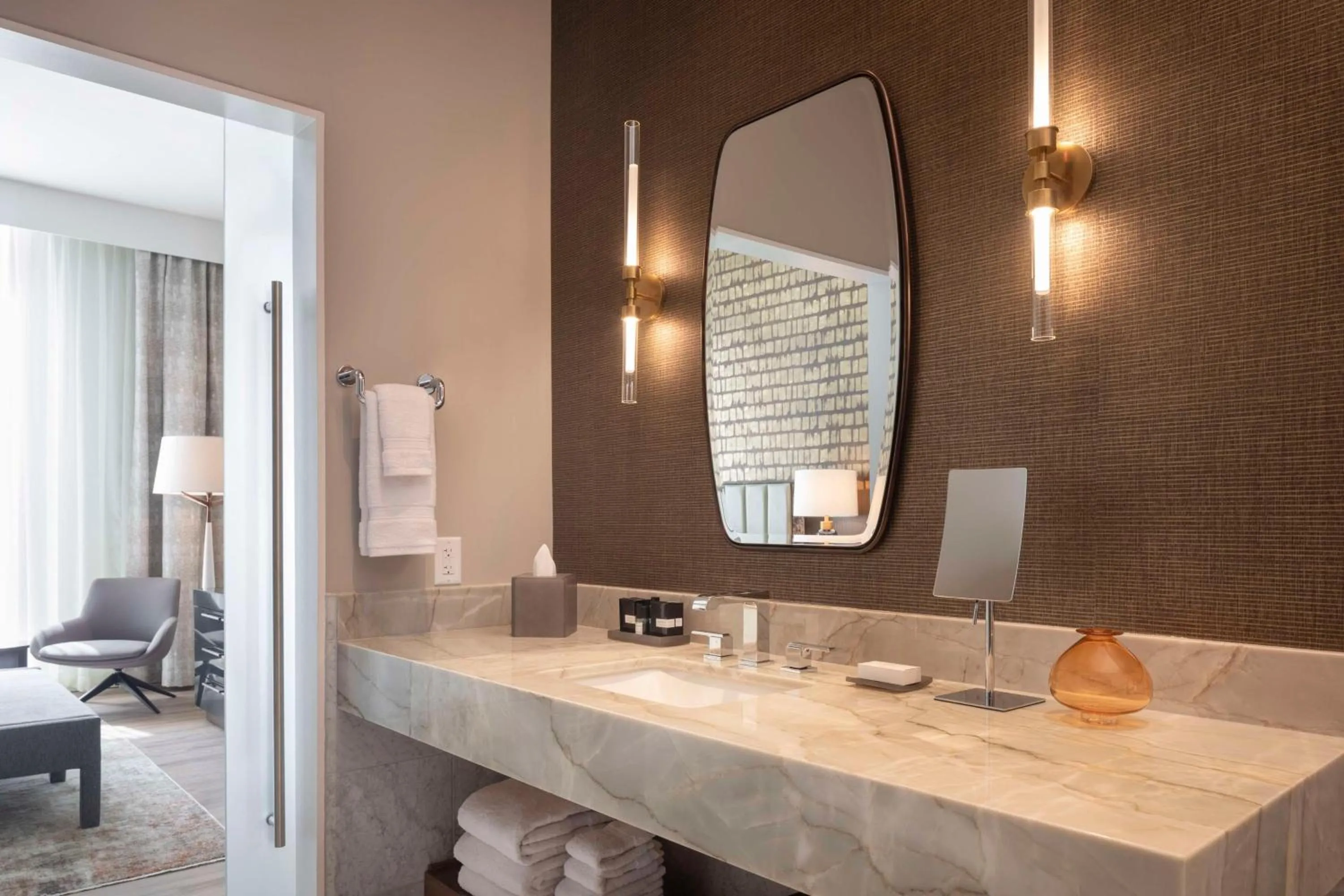 Bathroom in Caesars Republic Scottsdale, a Hilton Hotel