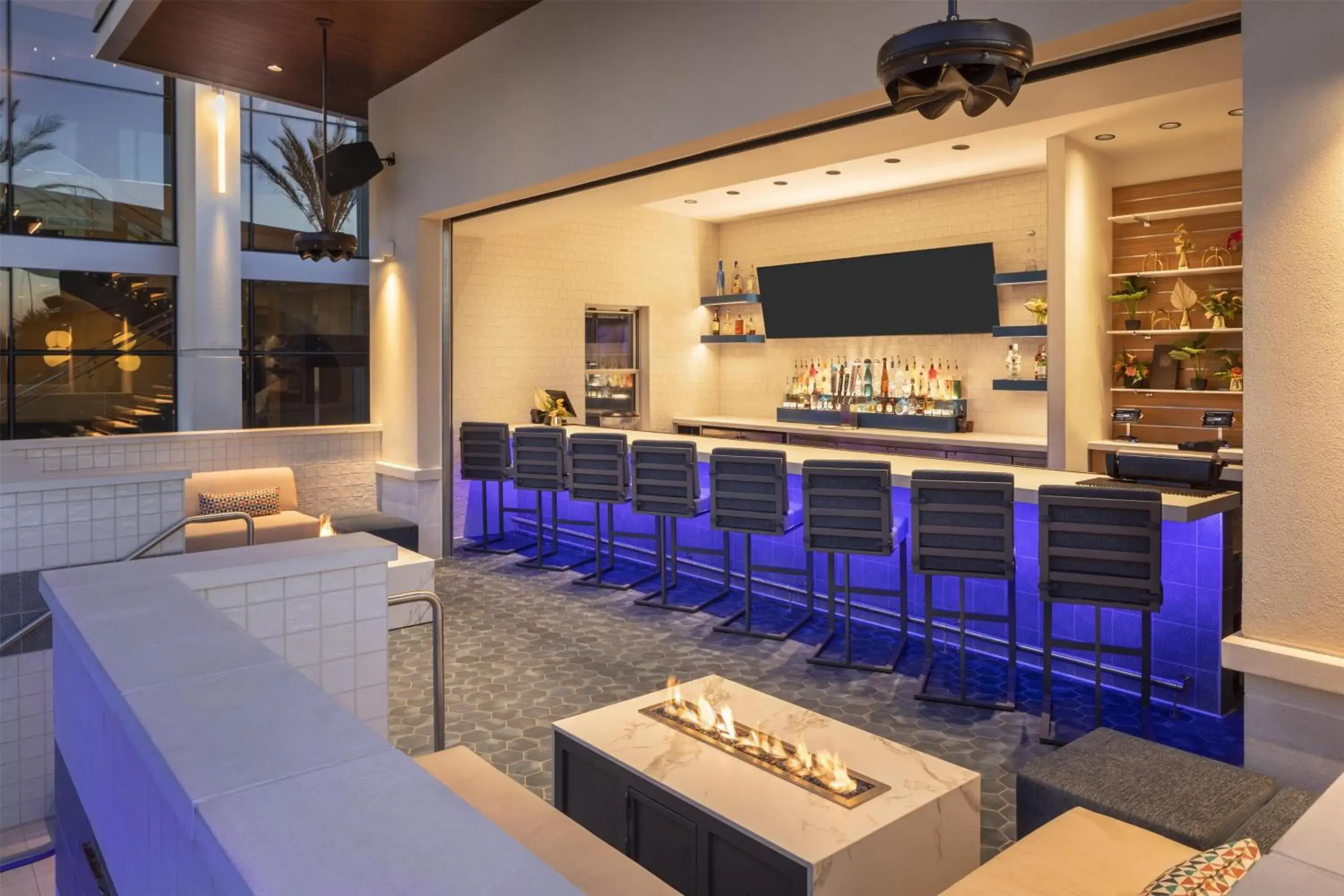 Lounge or bar in Caesars Republic Scottsdale, a Hilton Hotel Lounge or bar in Caesars Republic Scottsdale, a Hilton Hotel