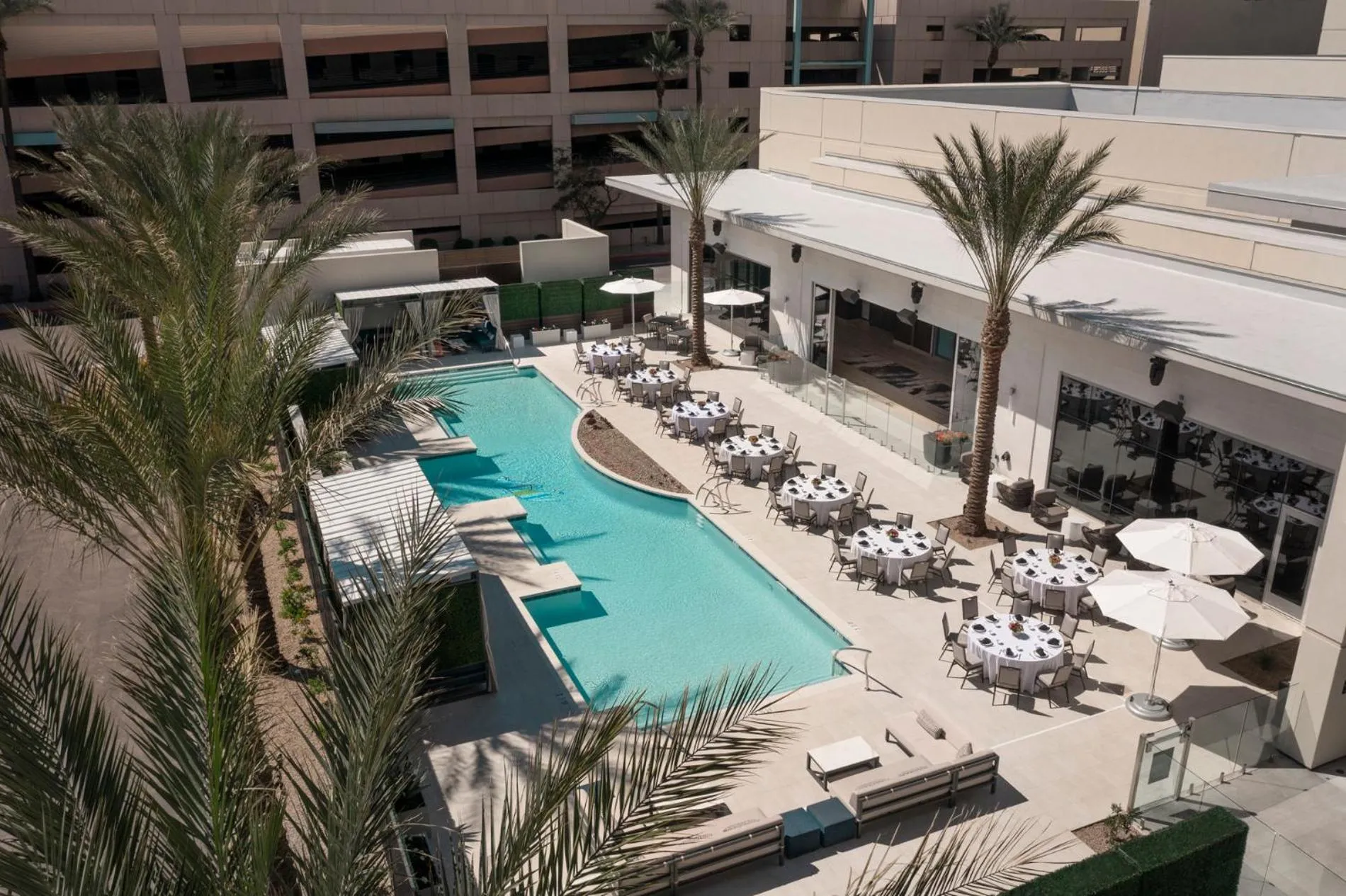 Swimming pool in Caesars Republic Scottsdale, a Hilton Hotel