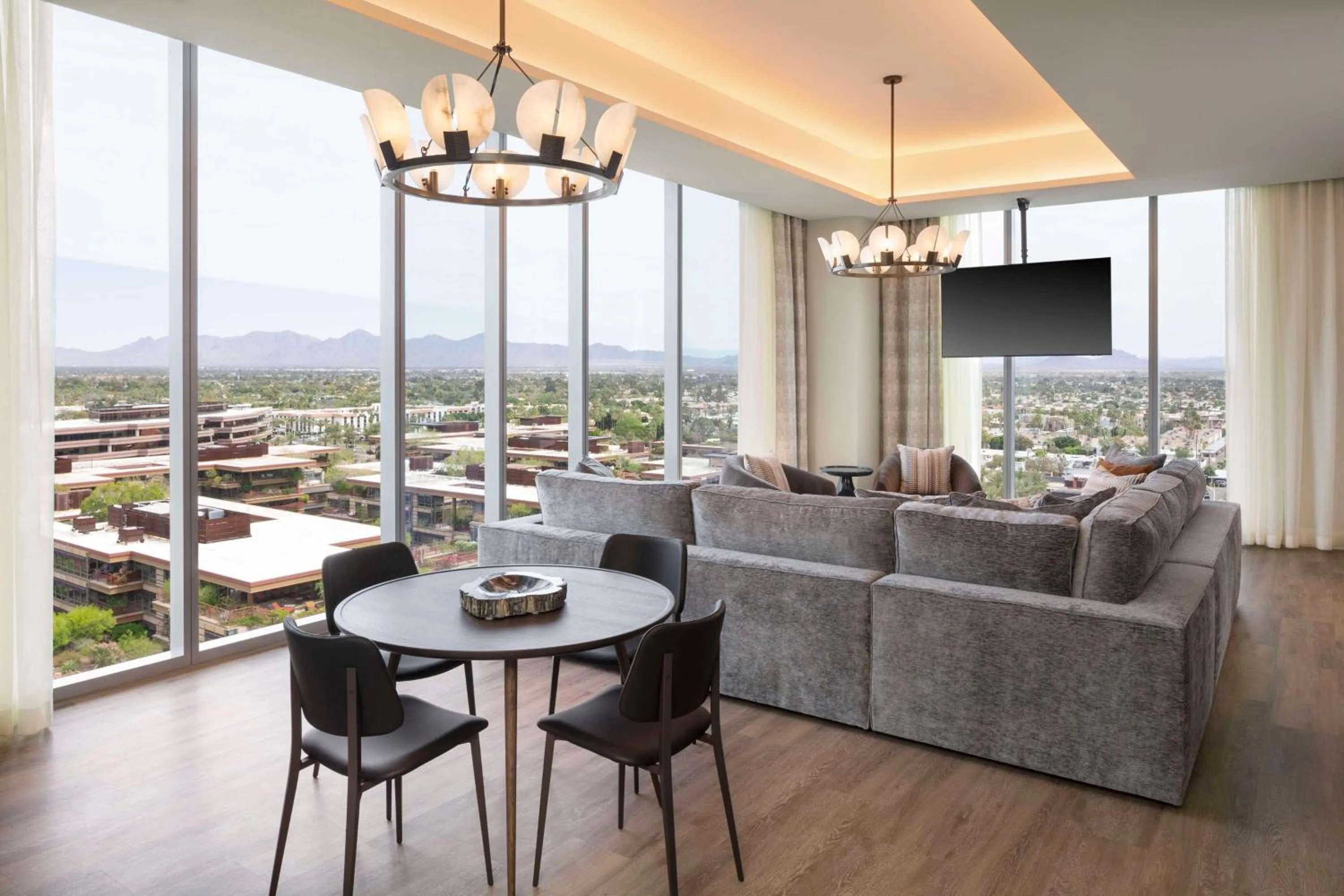 Living room in Caesars Republic Scottsdale, a Hilton Hotel