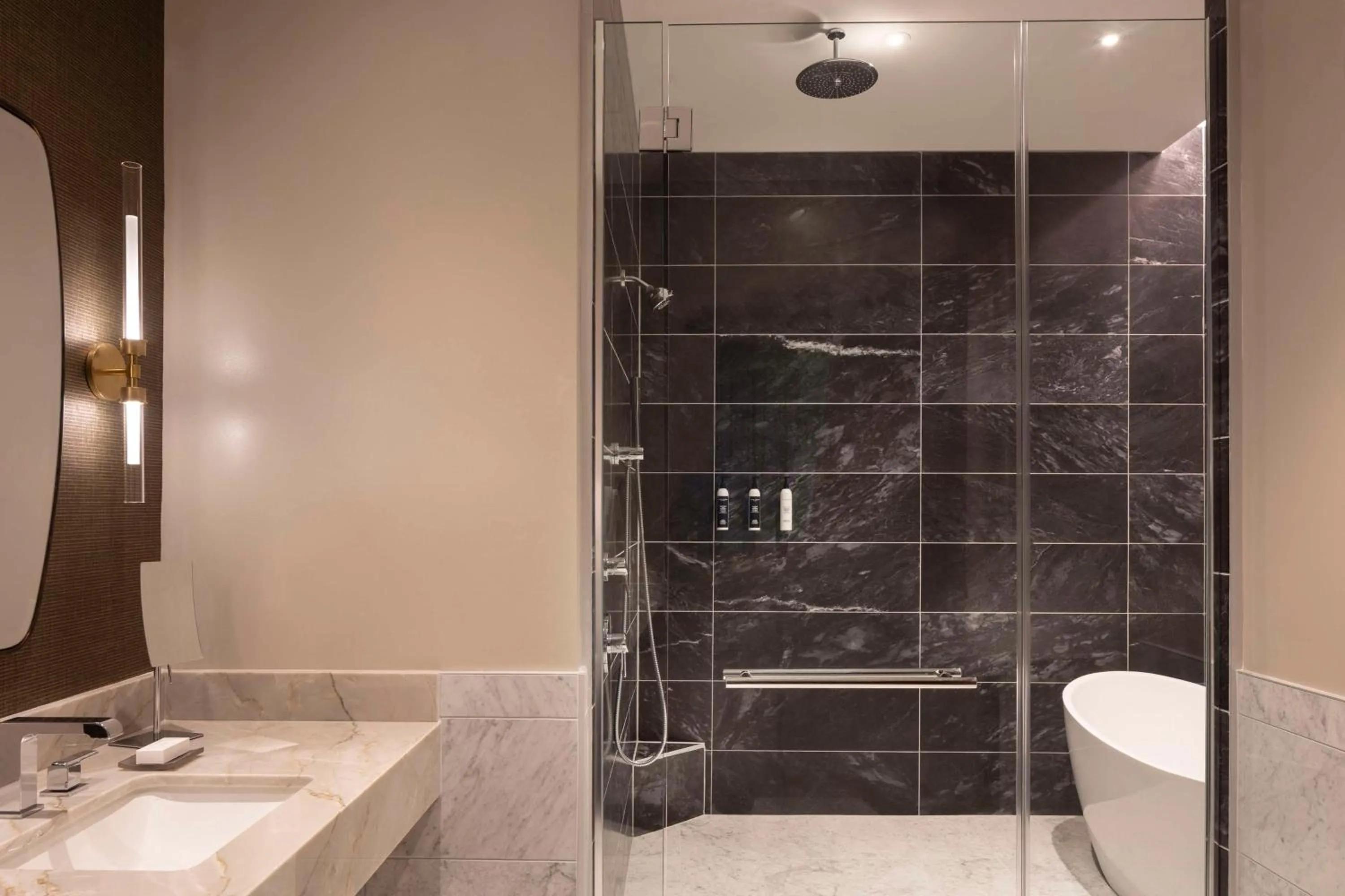 Bathroom in Caesars Republic Scottsdale, a Hilton Hotel