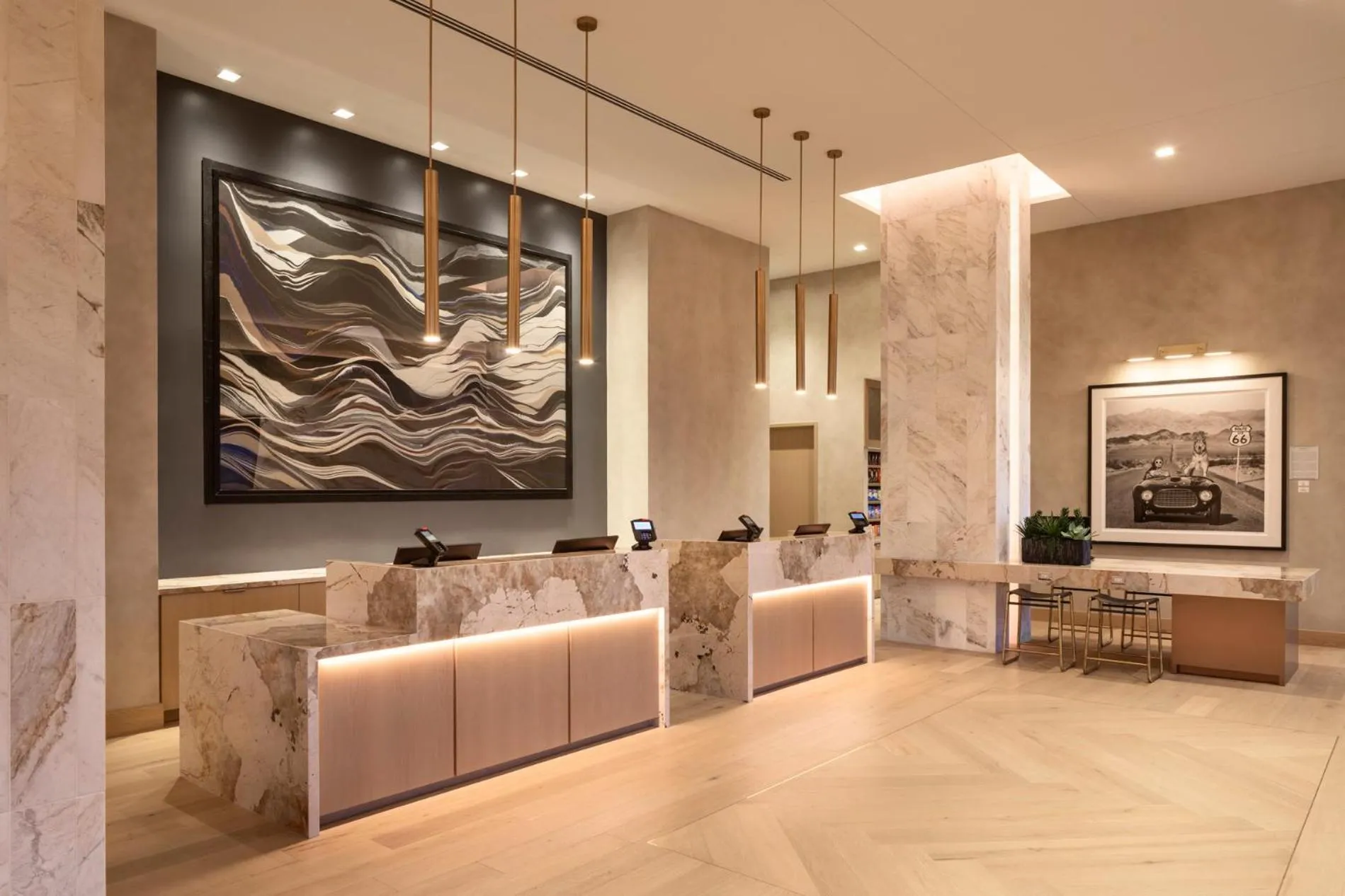 Lobby or reception in Caesars Republic Scottsdale, a Hilton Hotel