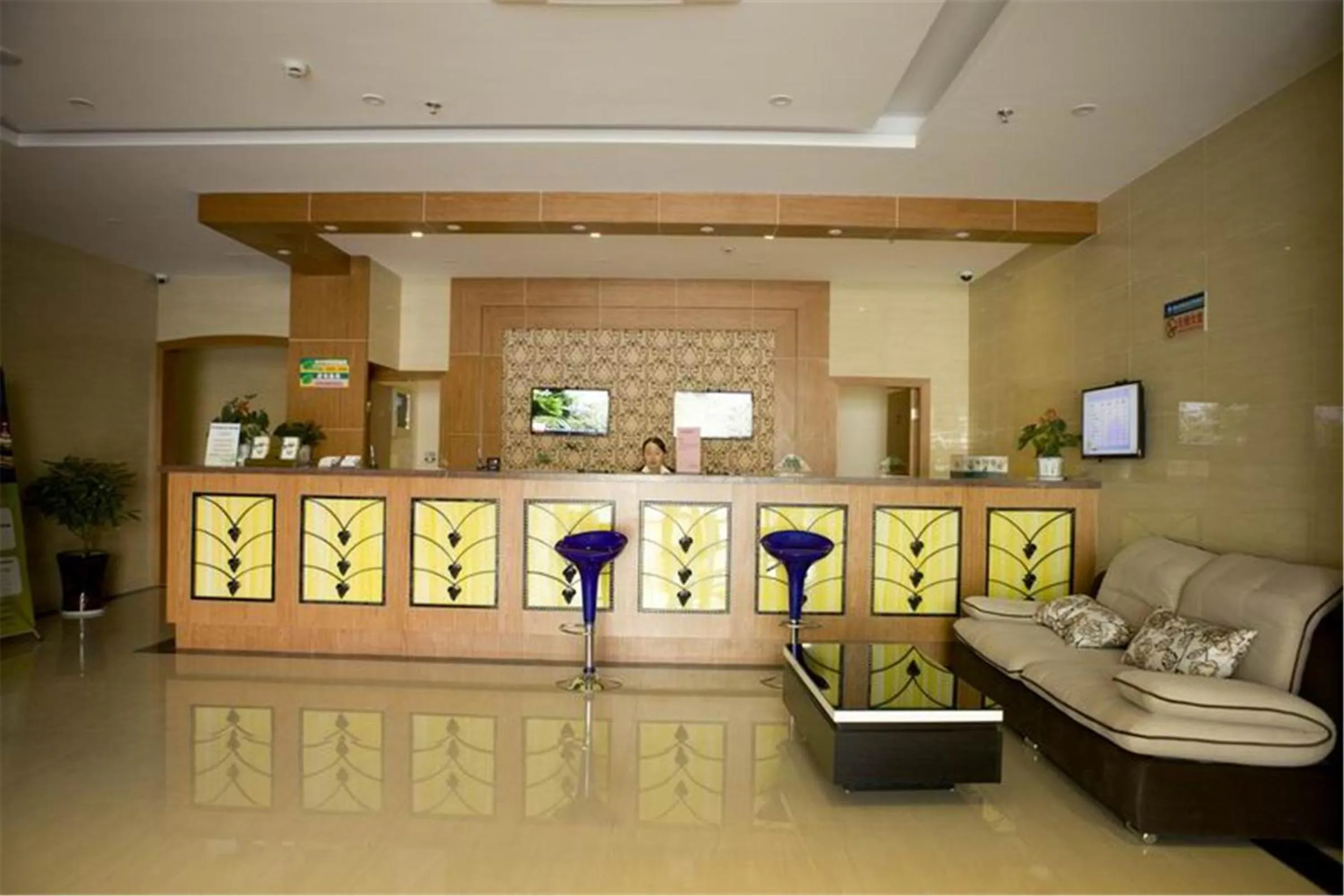 Lobby or reception in GreeTree Inn JiangSu Suzhou Taiping High-speed North Station Express Hotel