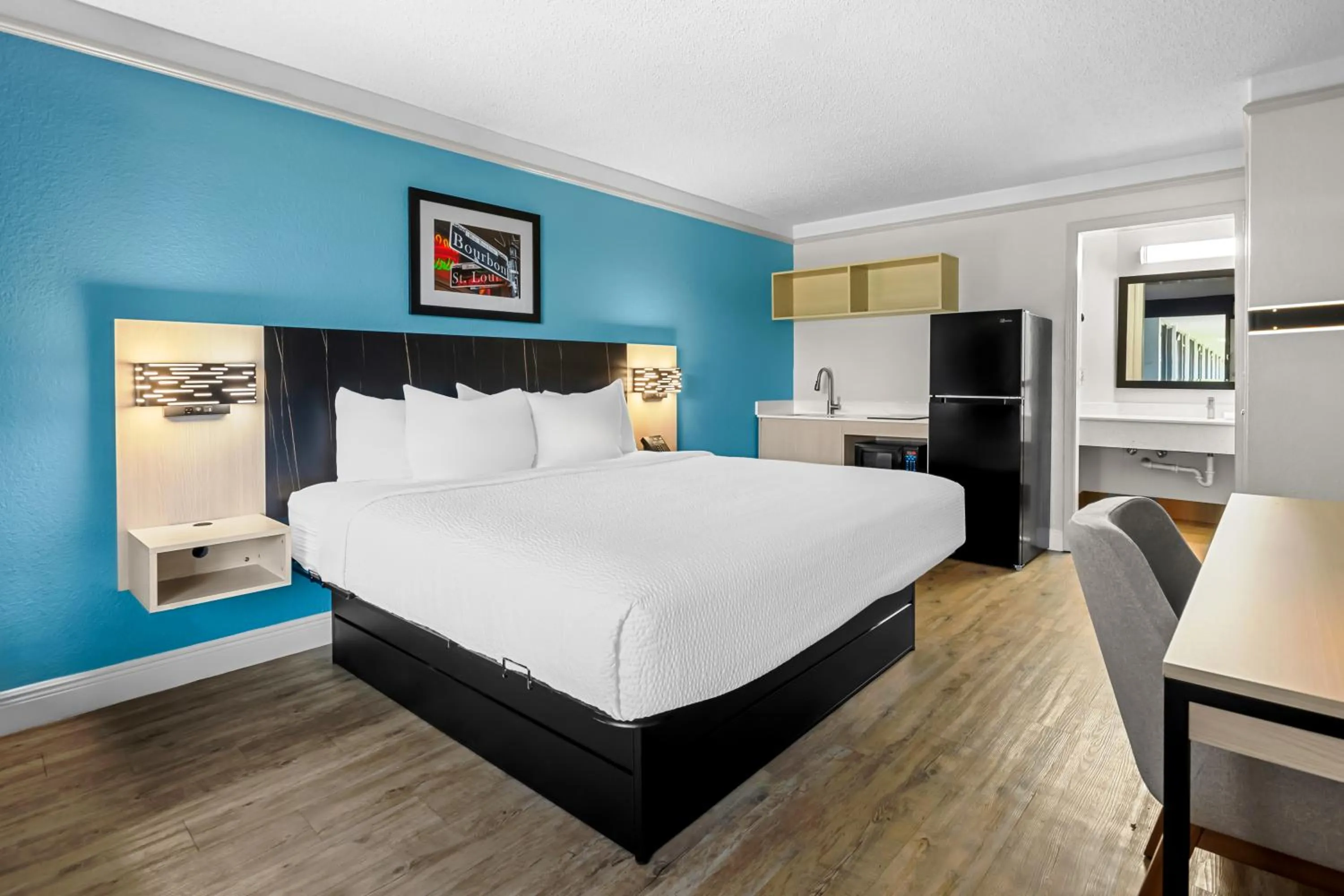 Bedroom, Bed in Suburban Studios Slidell I-10