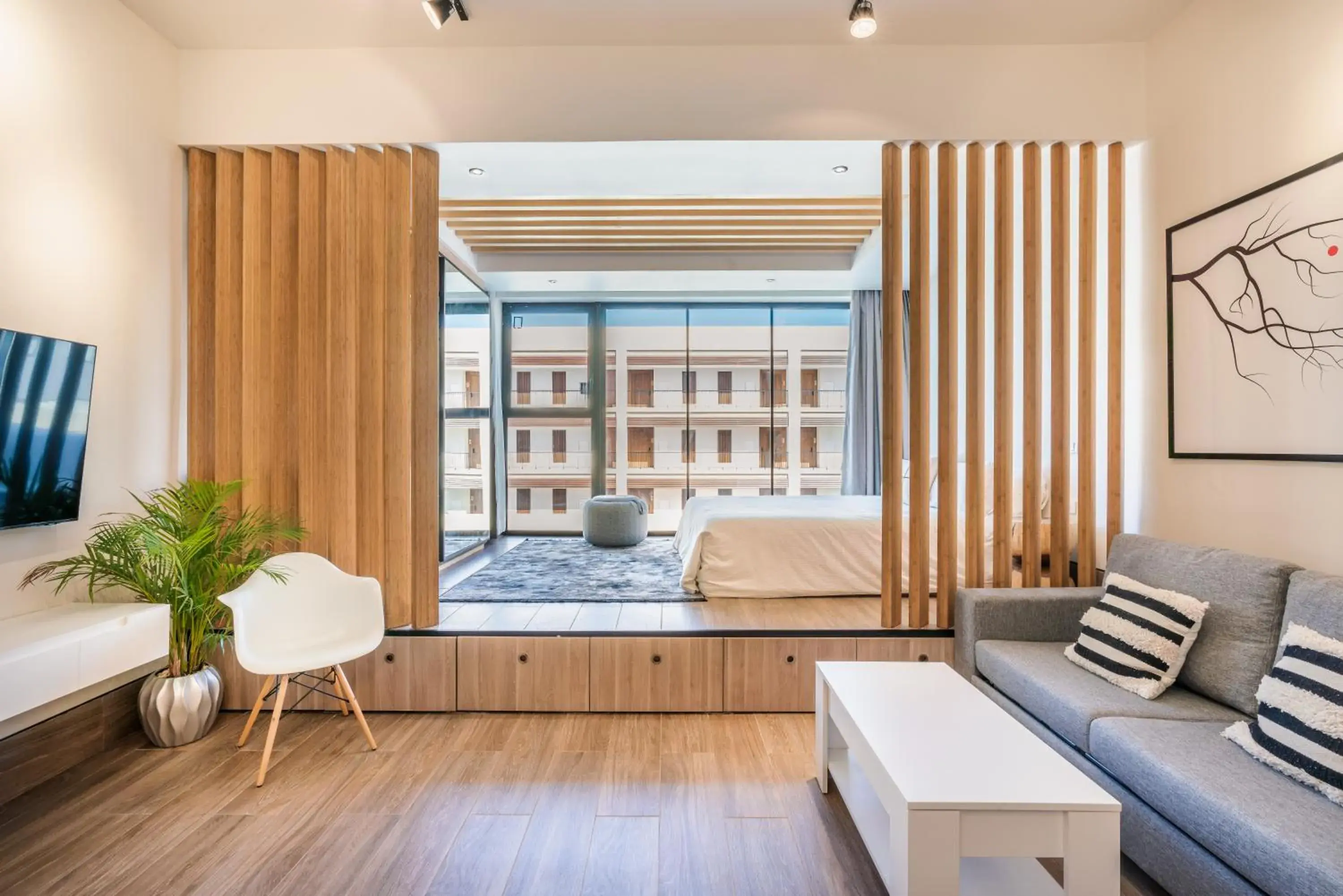 Living room, Bed in Hotel Faranda Single 1 Punta Cana - Adults Only Living room, Bed in Hotel Faranda Single 1 Punta Cana - Adults Only