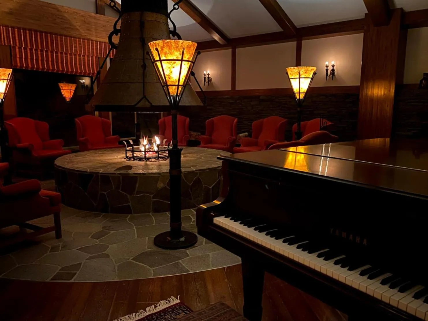 Communal lounge/ TV room in WHITE HOTEL GRAND HAKUBA