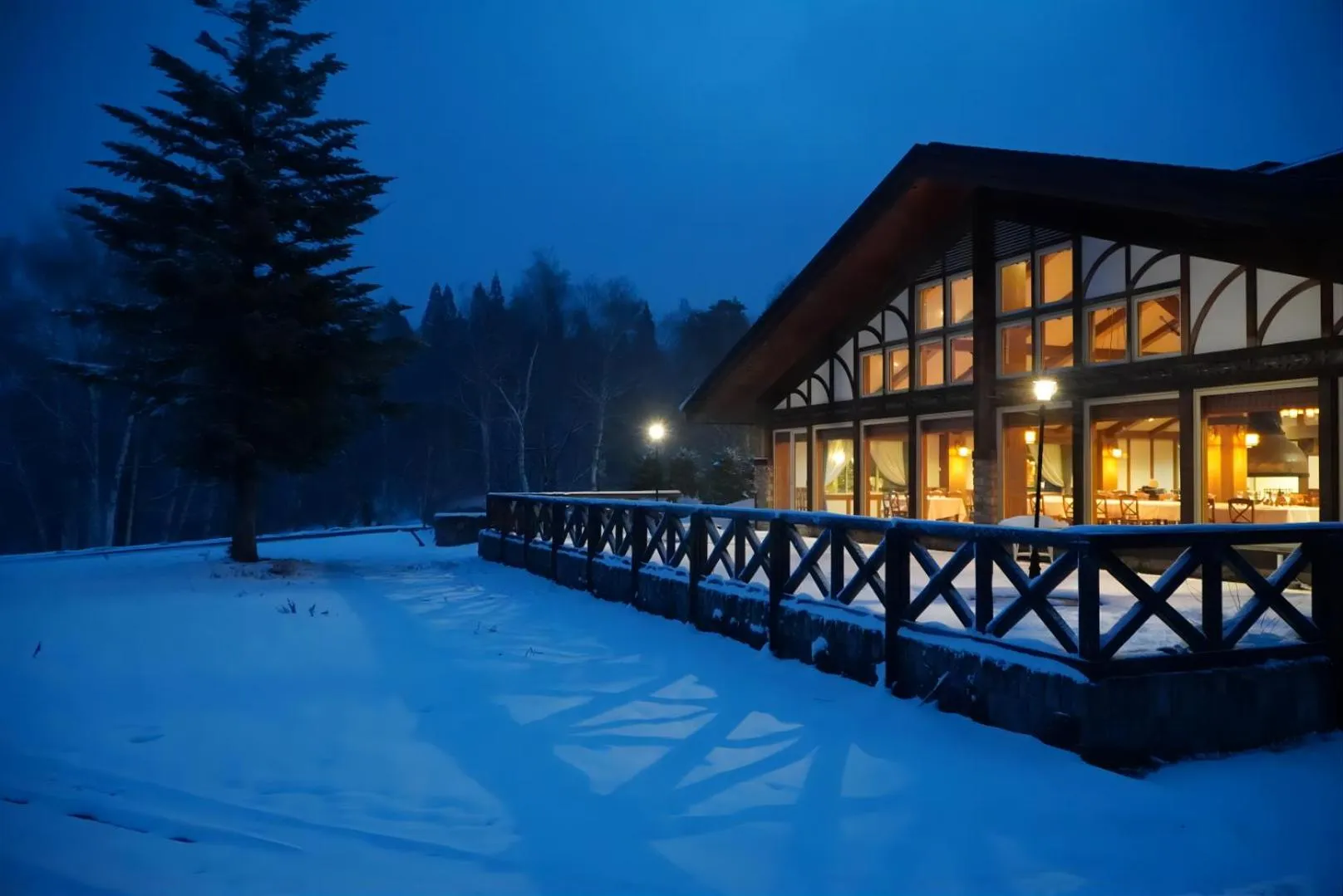 Night in WHITE HOTEL GRAND HAKUBA