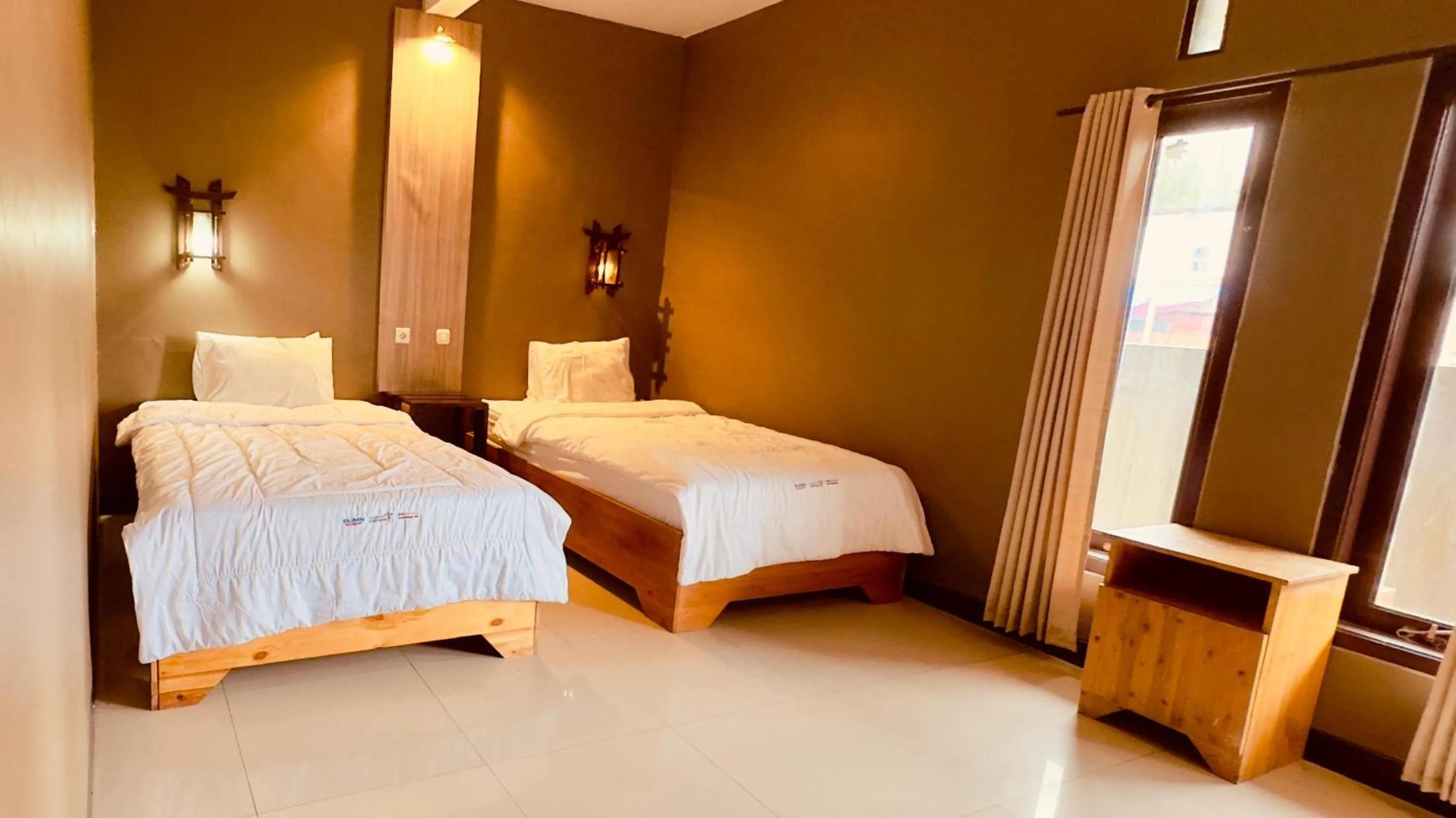 Bed in Sky View Bromo Guest House