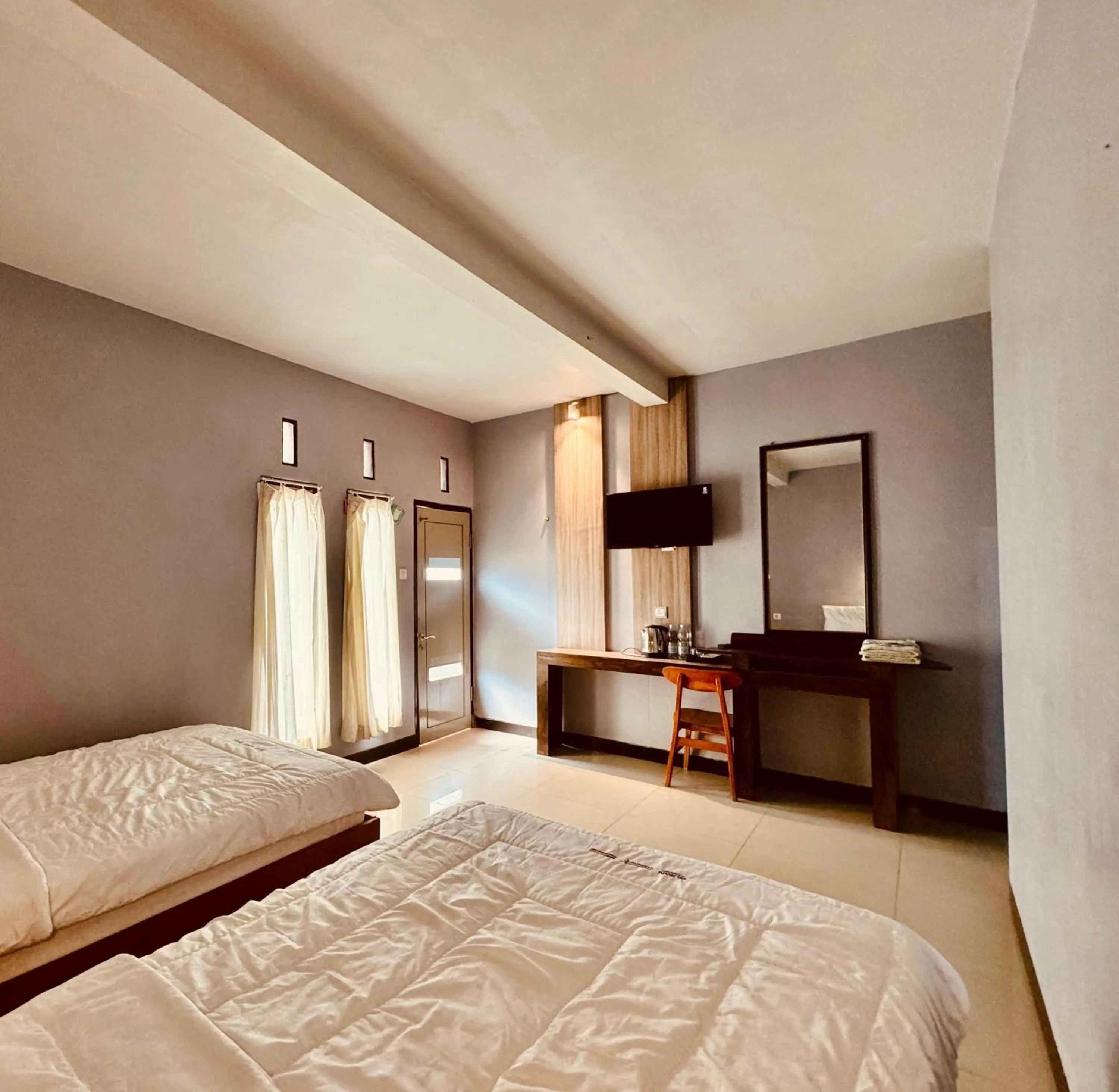 Bed in Sky View Bromo Guest House