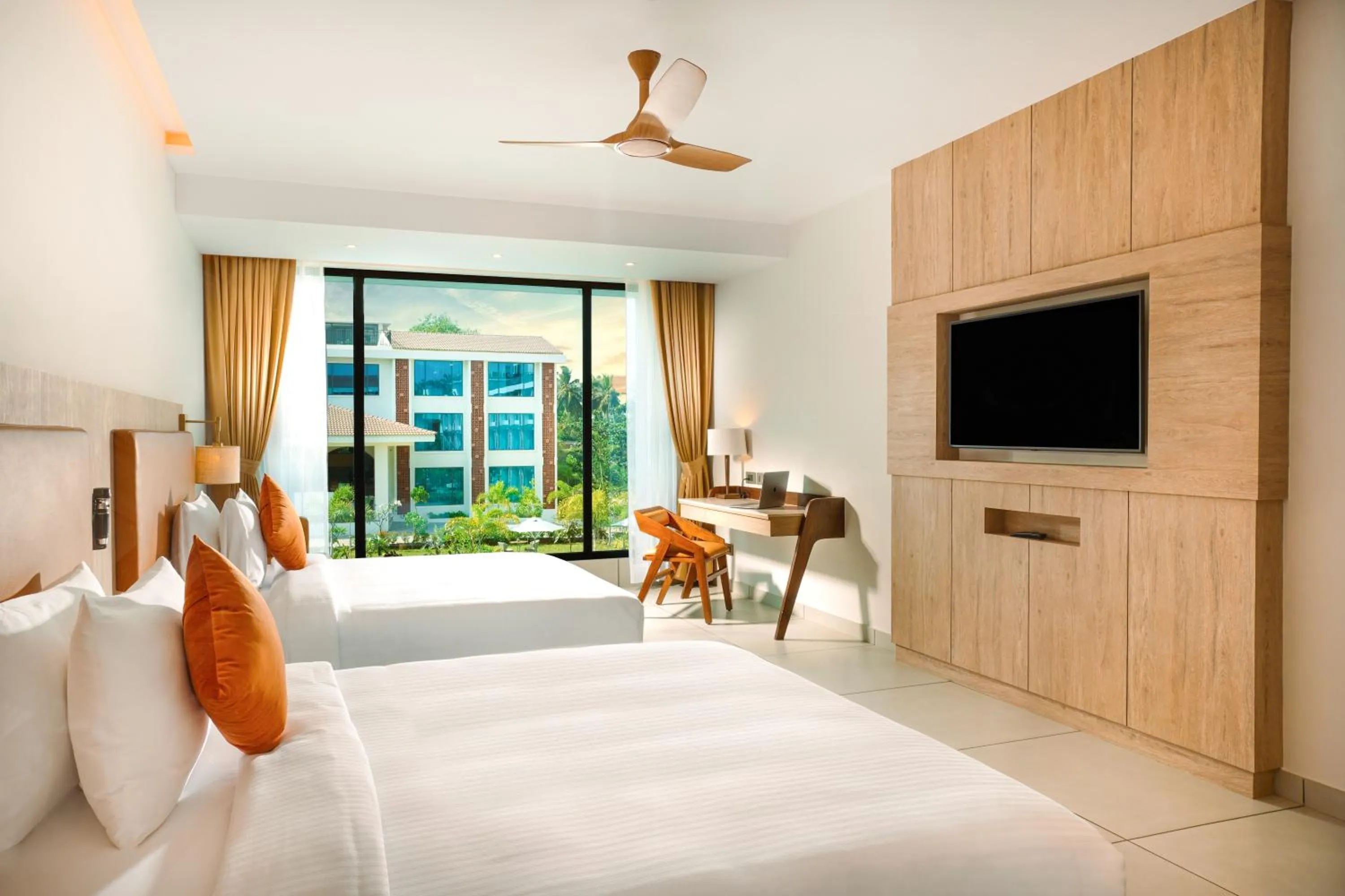 View (from property/room), Bed in Elements by Rosetta- Varca, Goa