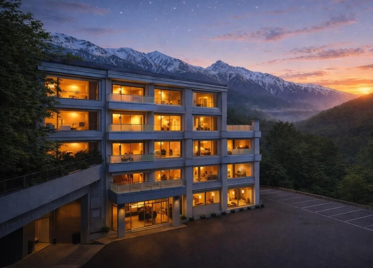 Property building in Resort Hotel RAKI House Nasu