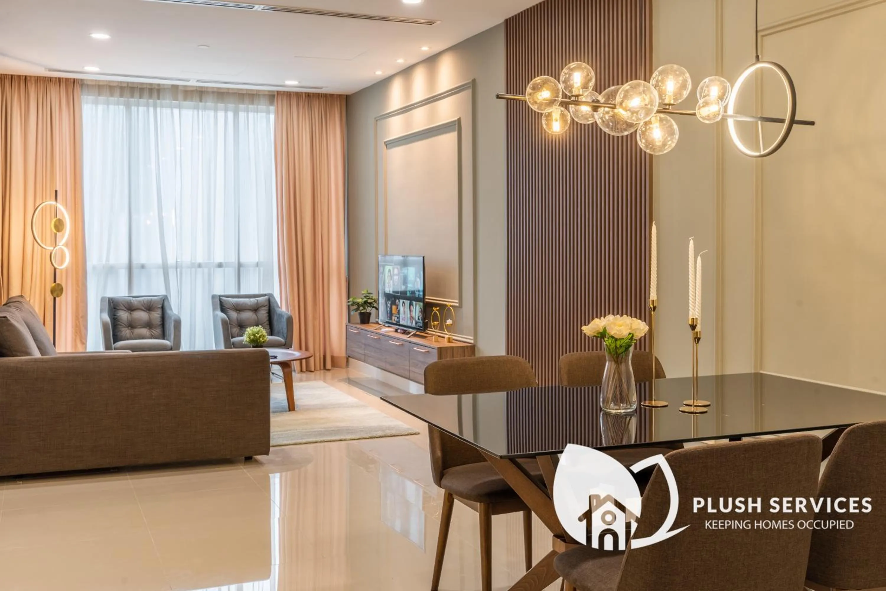 Living room in Binjai 8 by Plush