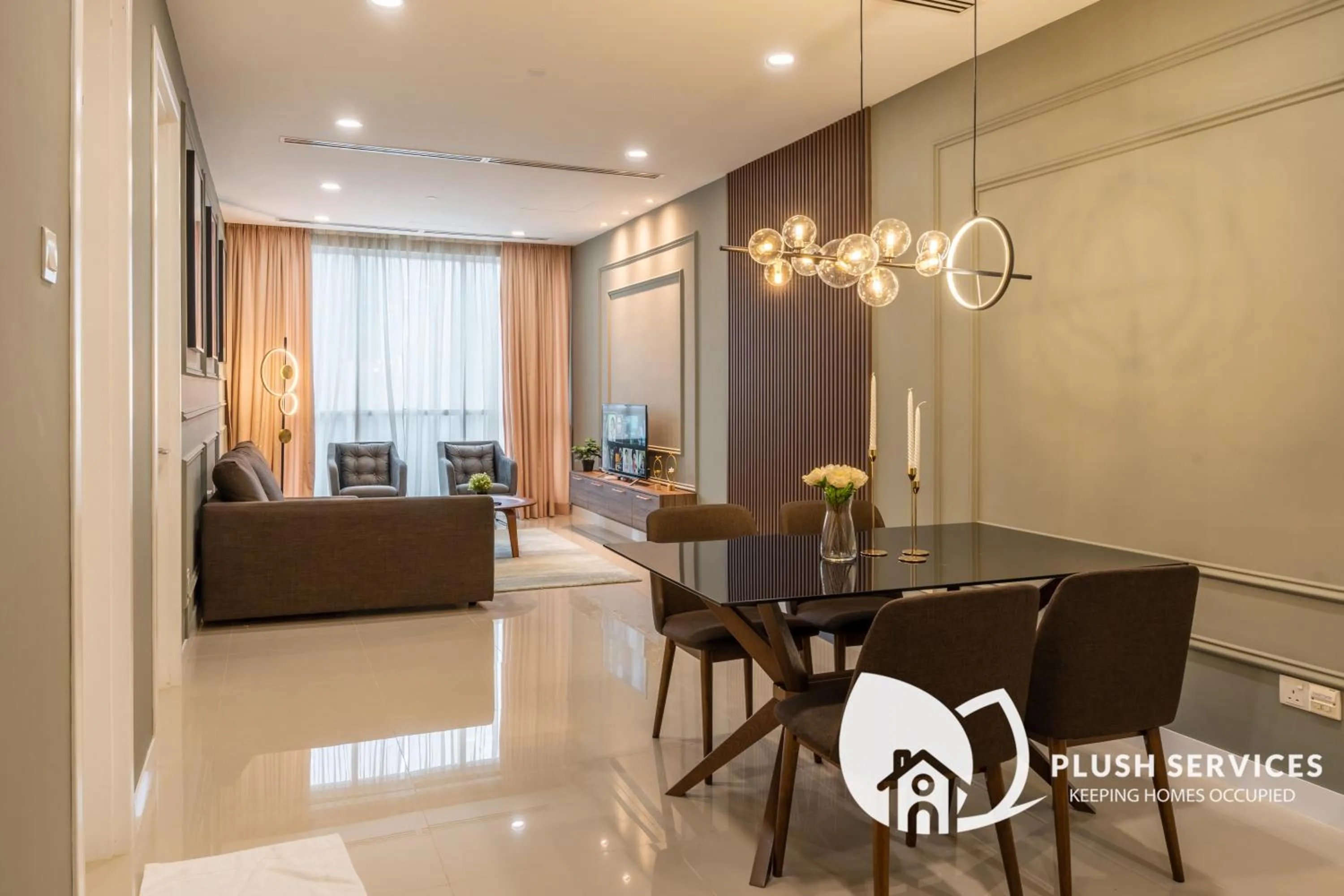 Dining area in Binjai 8 by Plush