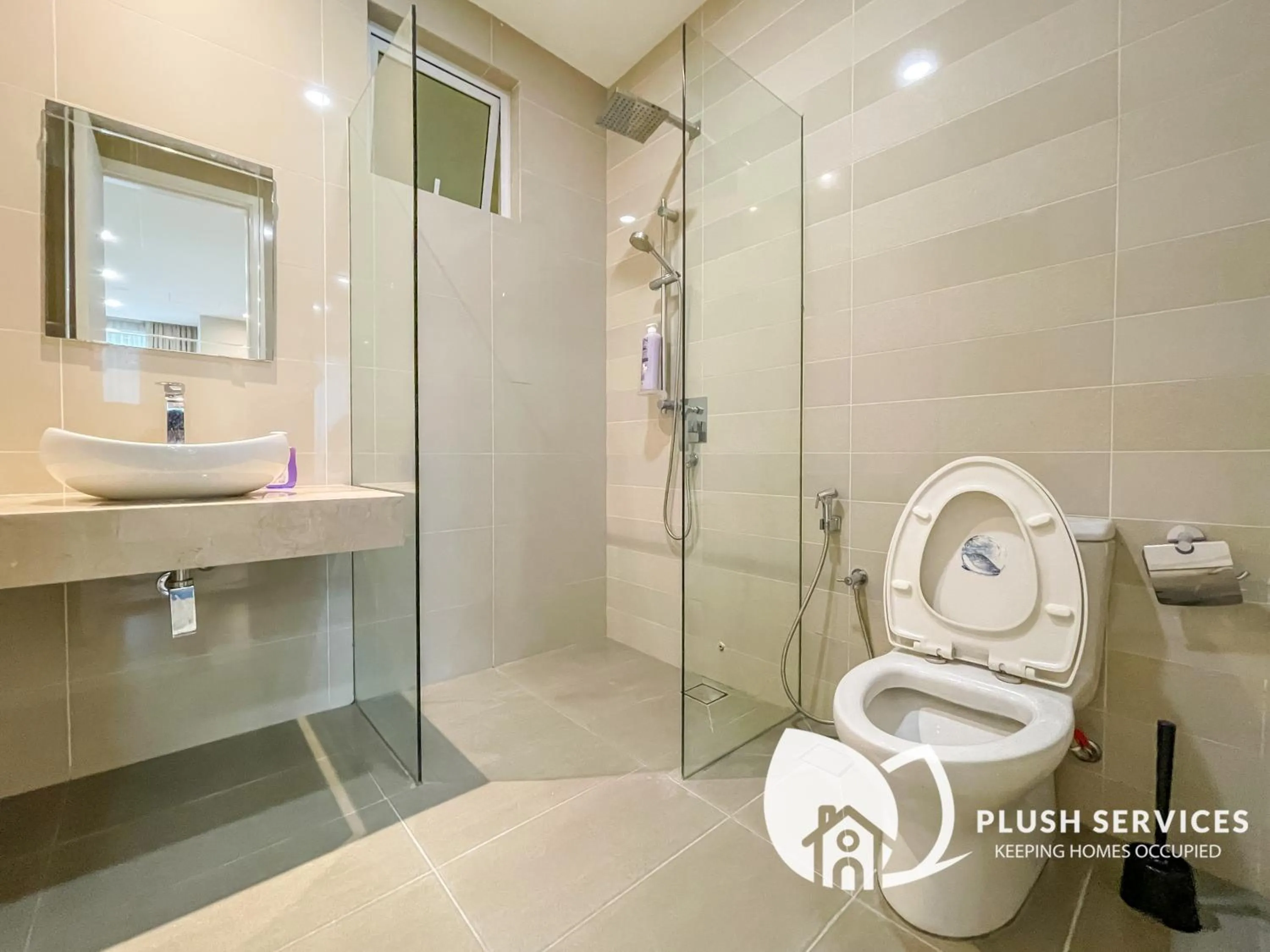 Bathroom in Binjai 8 by Plush