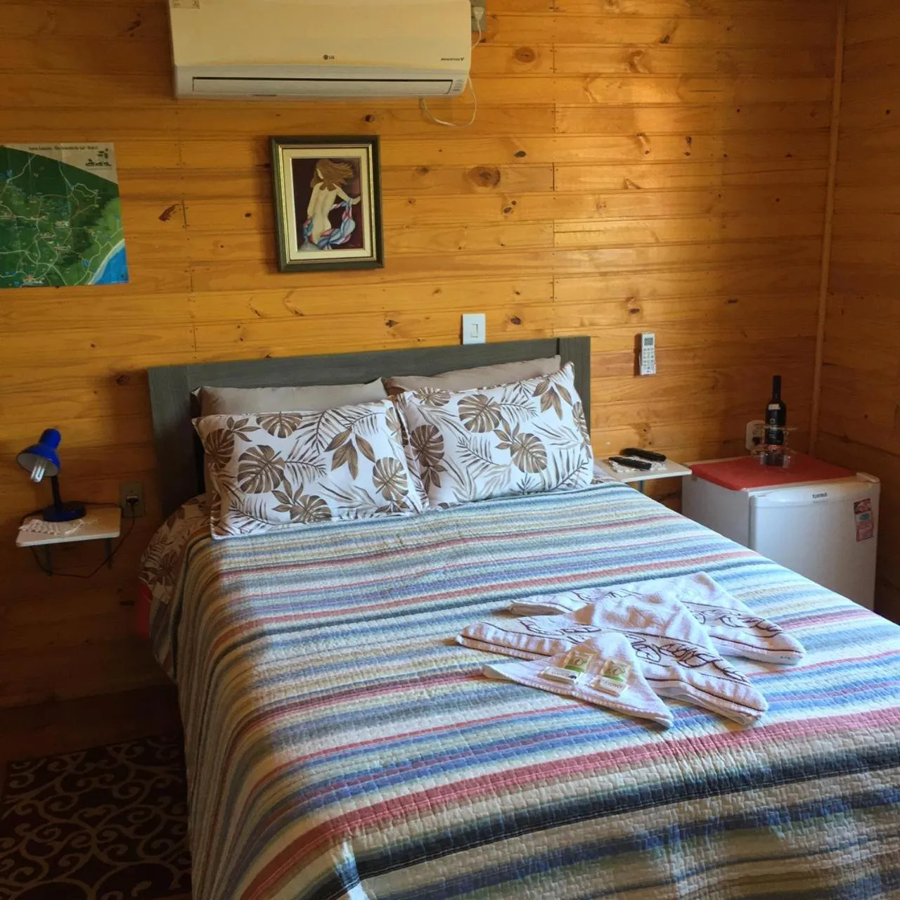 Bed in Pousada Cristal Serra